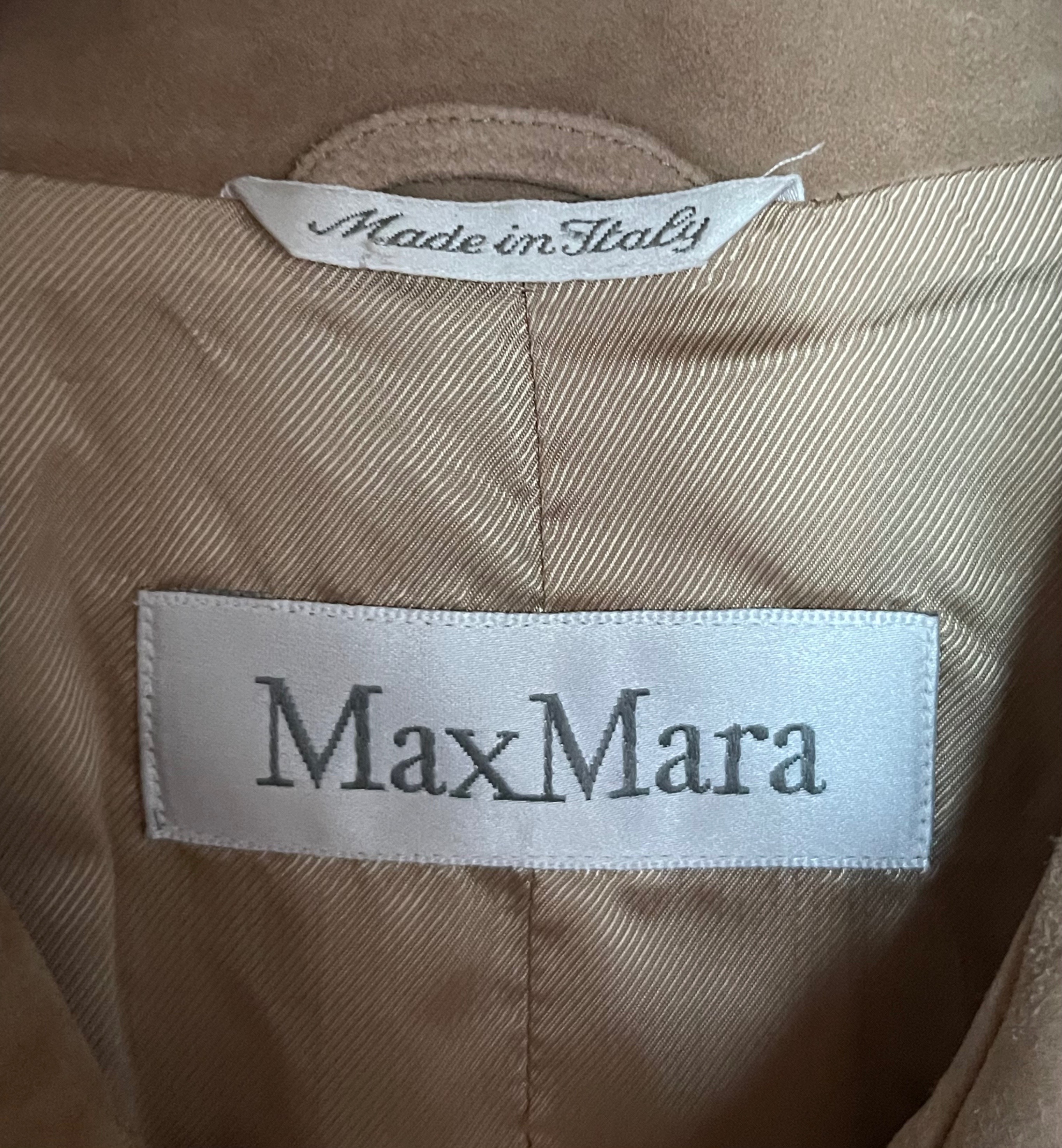 Vintage Max Mara Italian Suede Leather Jacket - Size 12 - photo 4
