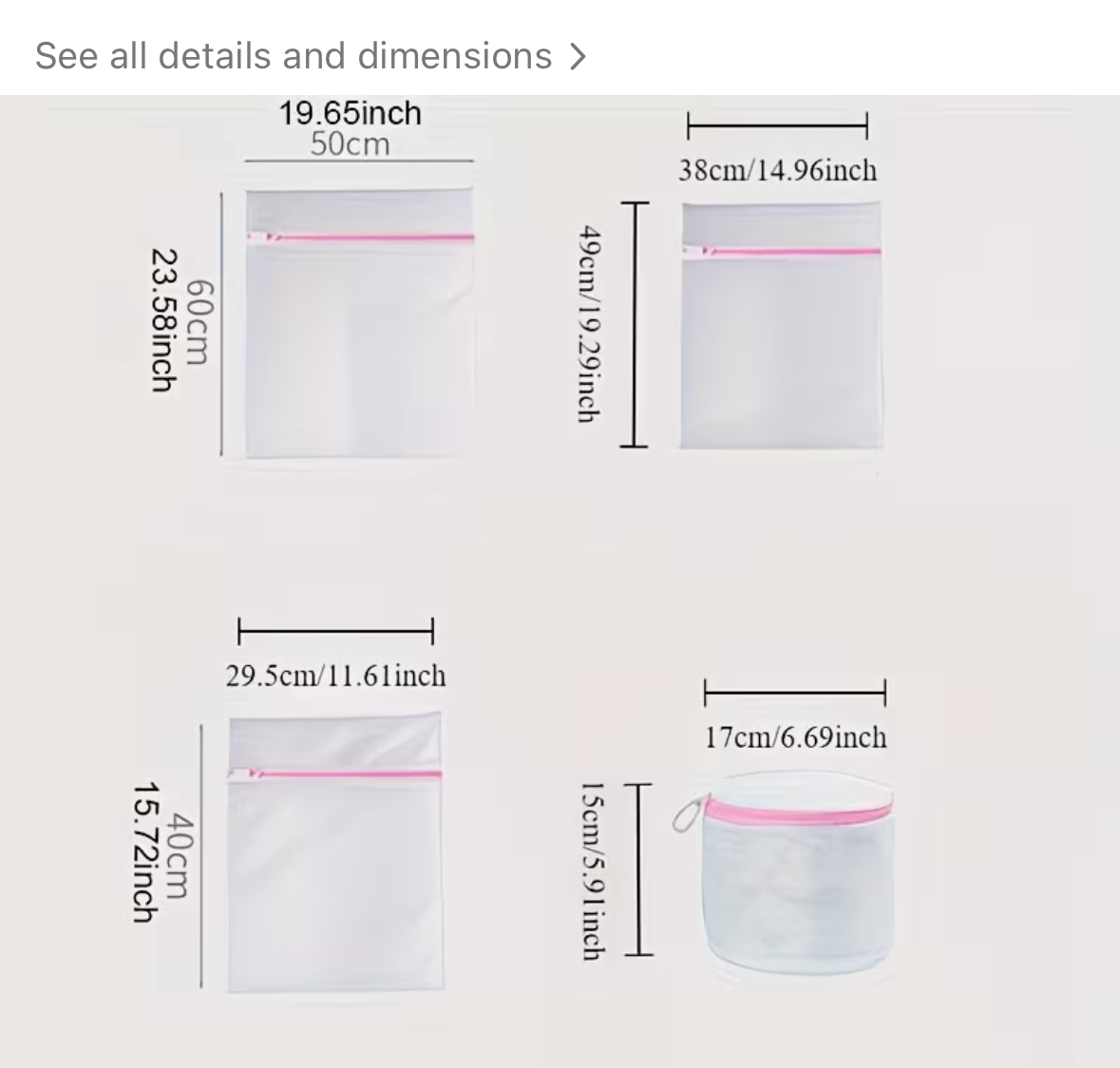 Set of 4 Brand New Mesh Laundry Bags bra protection - photo 4