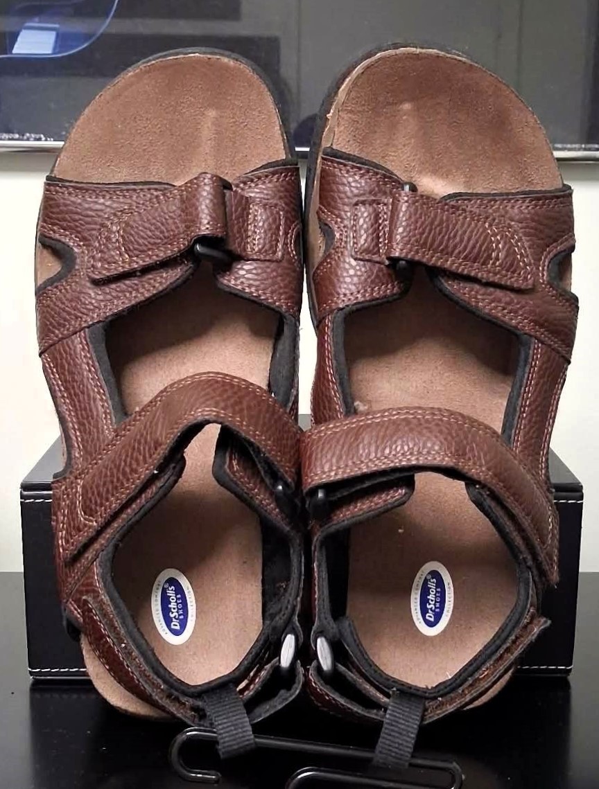 Dr. Scholl's Men's Gus Brown Leather Sport Sandals — Brand New - photo 2