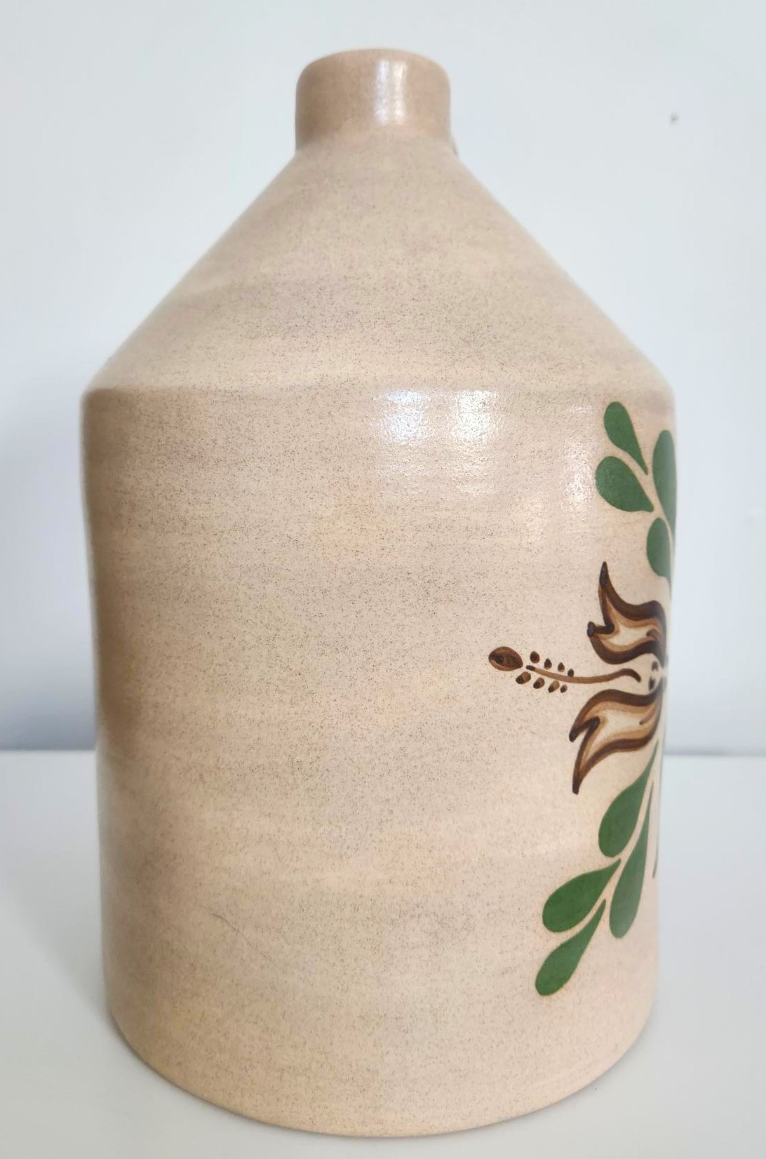 Artisan-Signed Canadian Pottery: Hand-Painted Stoneware Jug - photo 4