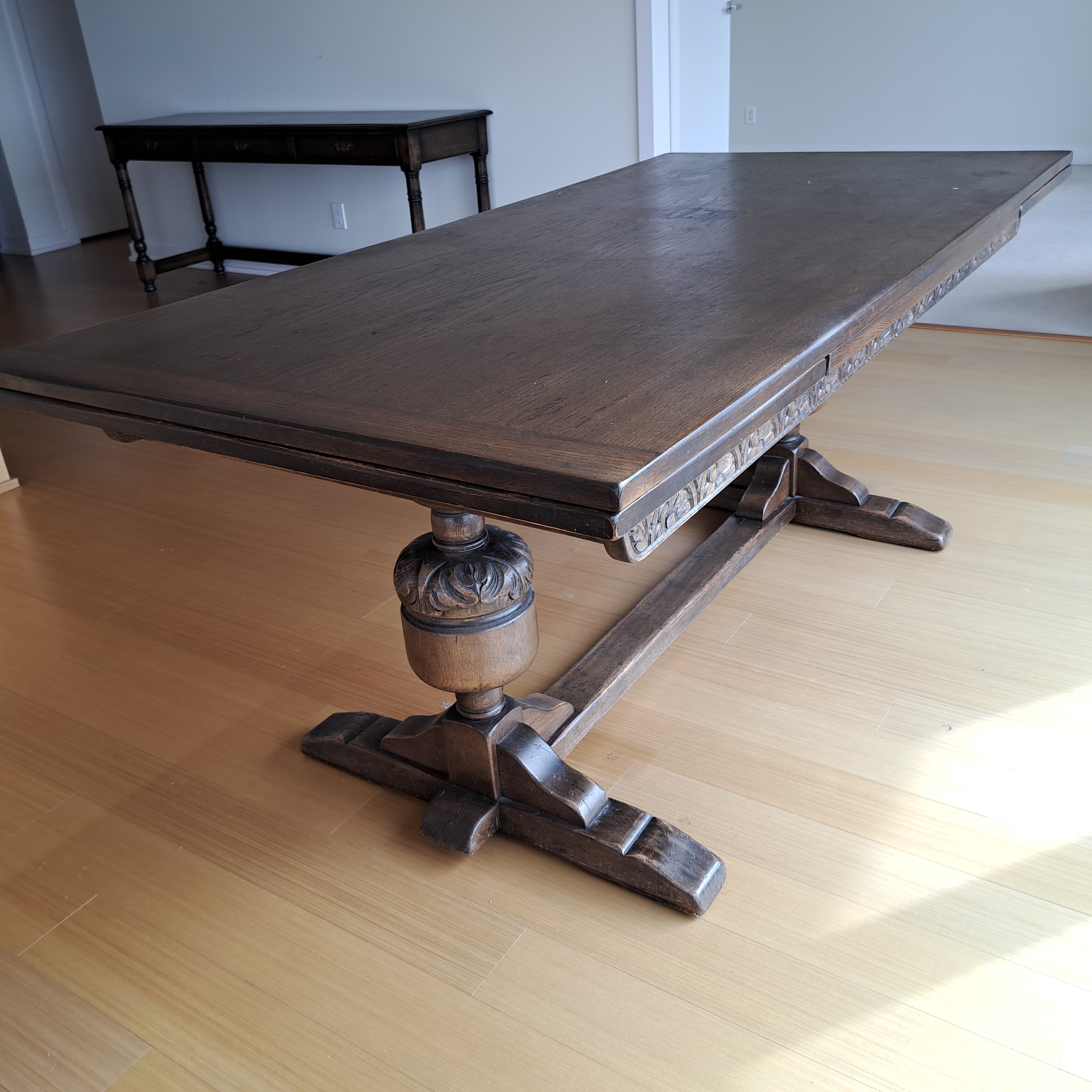 Solid Wood Trestle Dining Table - photo 3