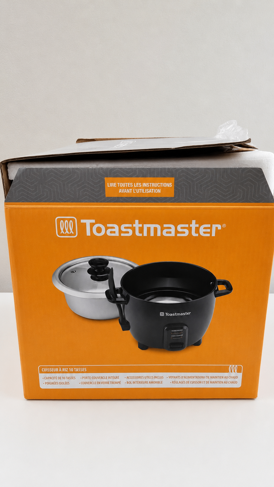 Toastmaster 10-Cup Rice Cooker w/ Box & Accessories