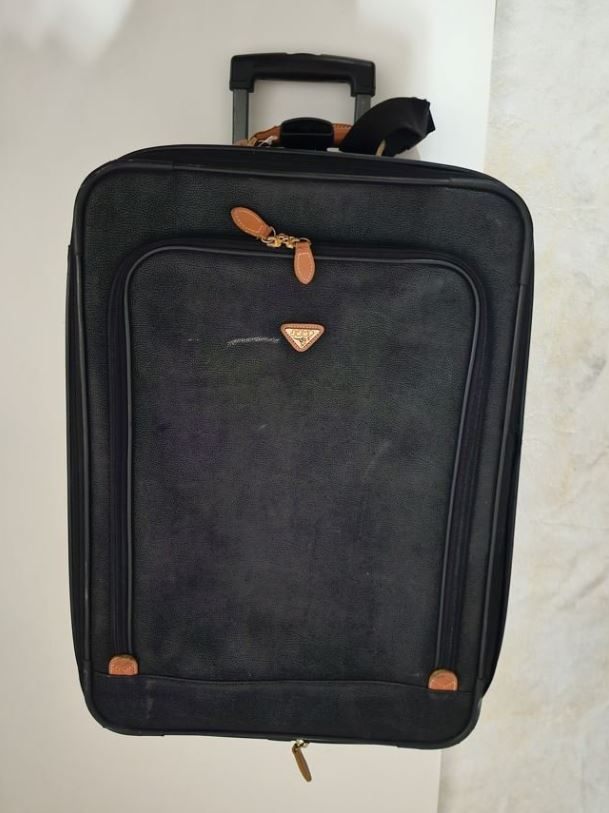 Suitcase JUMP-Brand 2 Wheels Black Checked 26” x 19” x 12”