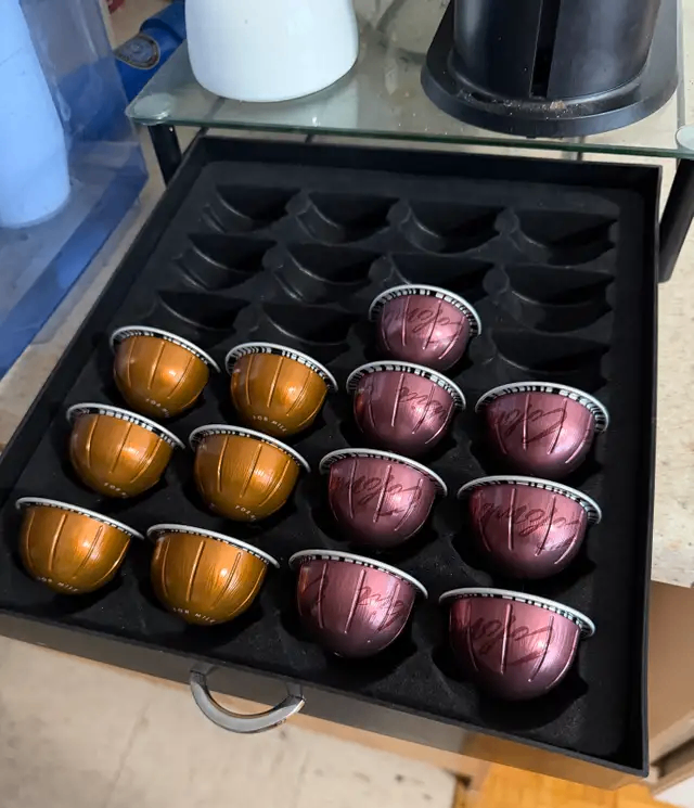 Nespresso pod tray with drawer - holds 24