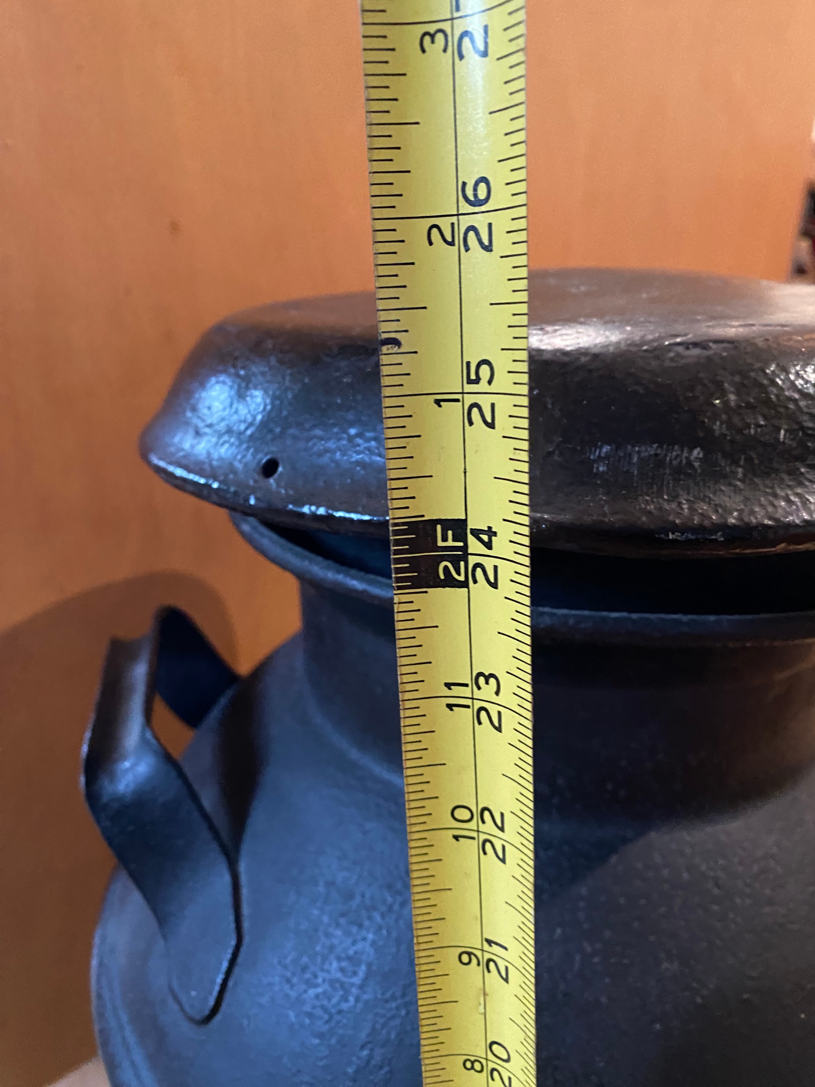 Antique Metal Milk Can: Painted Black - photo 5