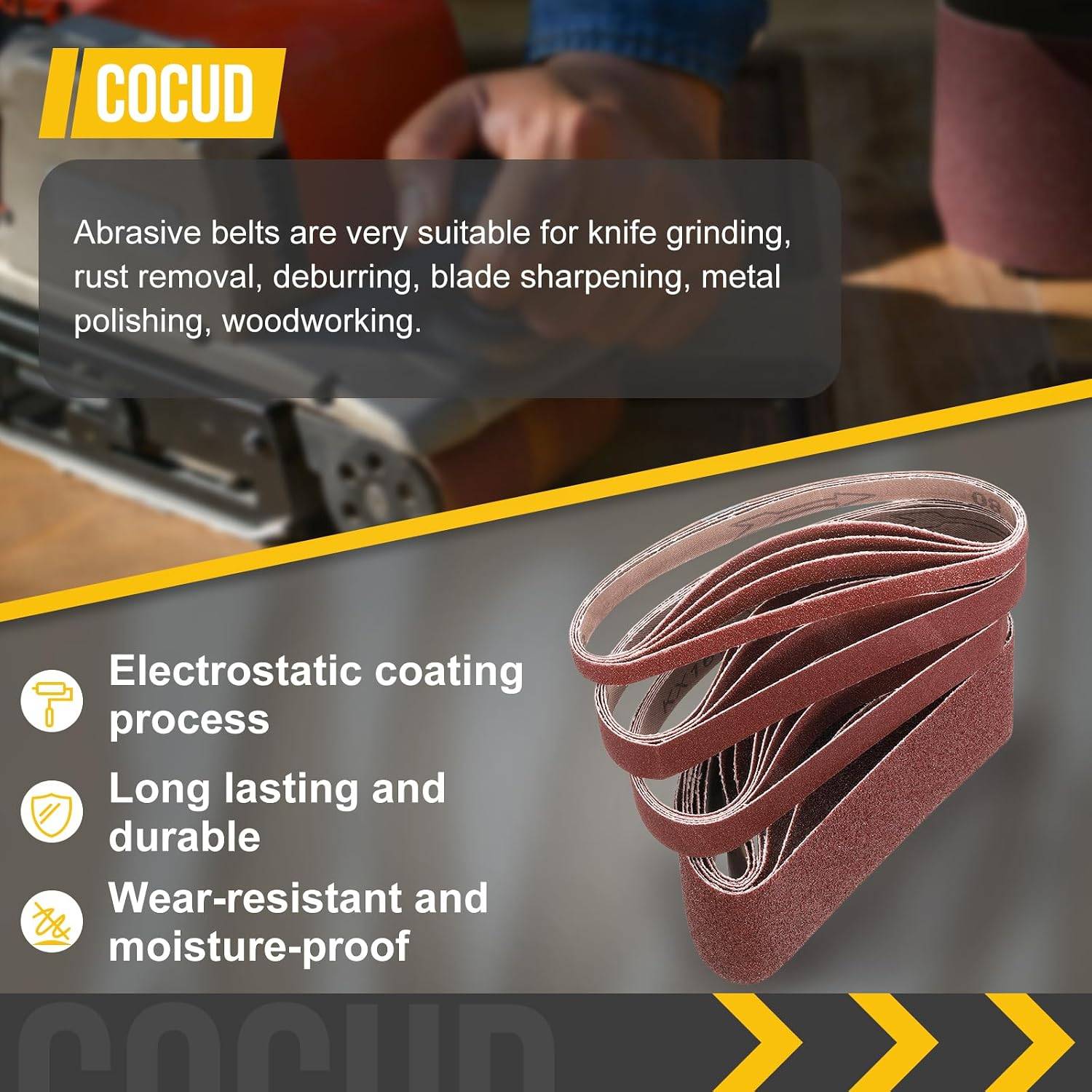 1" x 30" Sanding Belts – 15PCS Assorted 80-400 Grit - photo 3