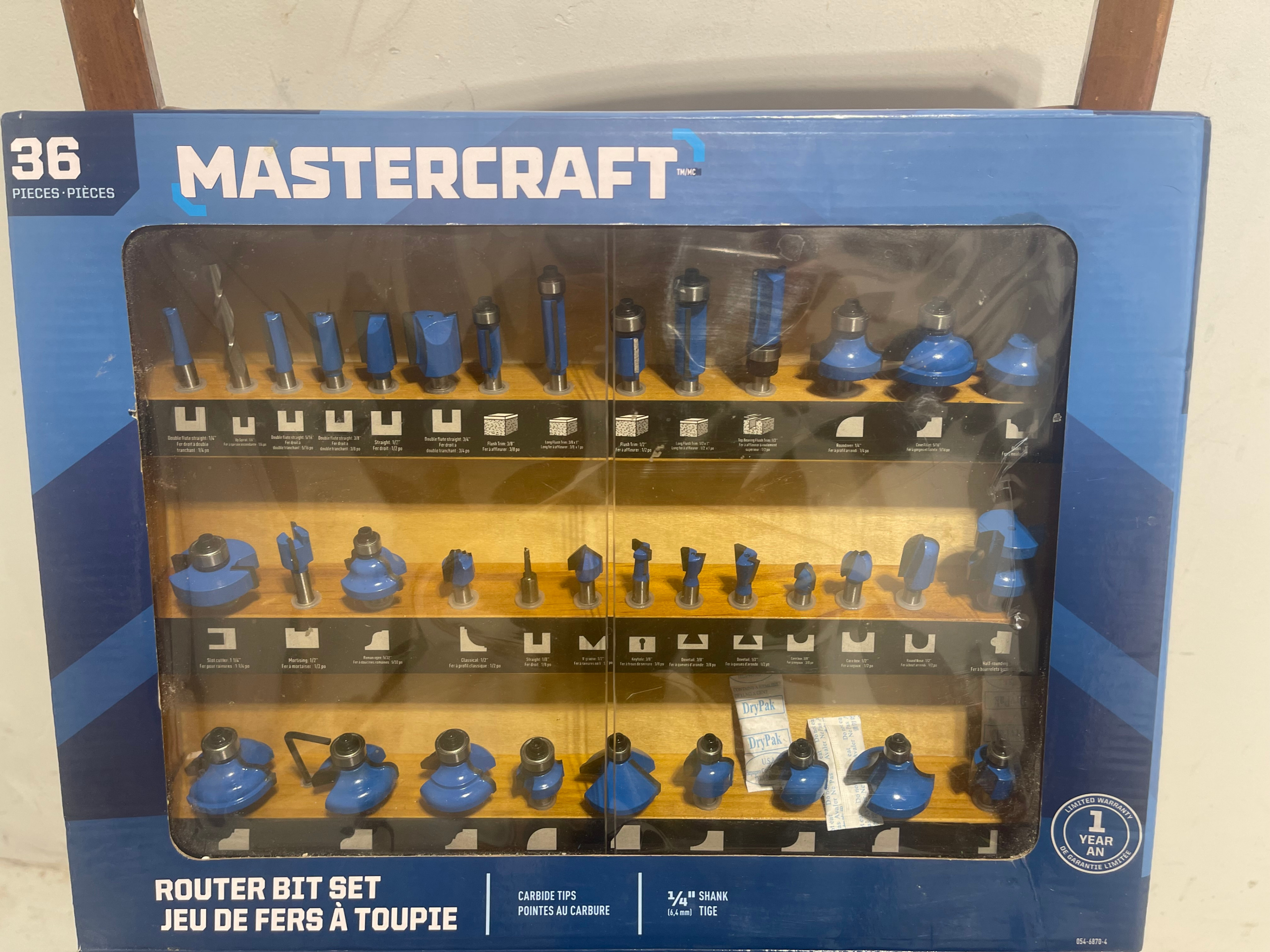 36 Piece Router bit set