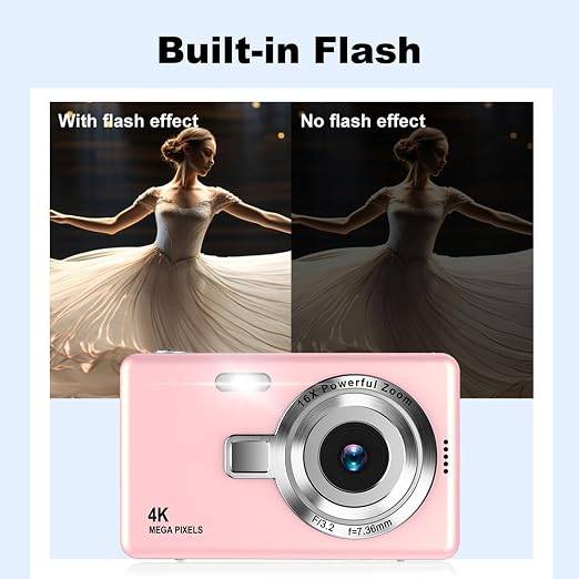 4K Digital Vlogging Camera (Pink) - photo 5