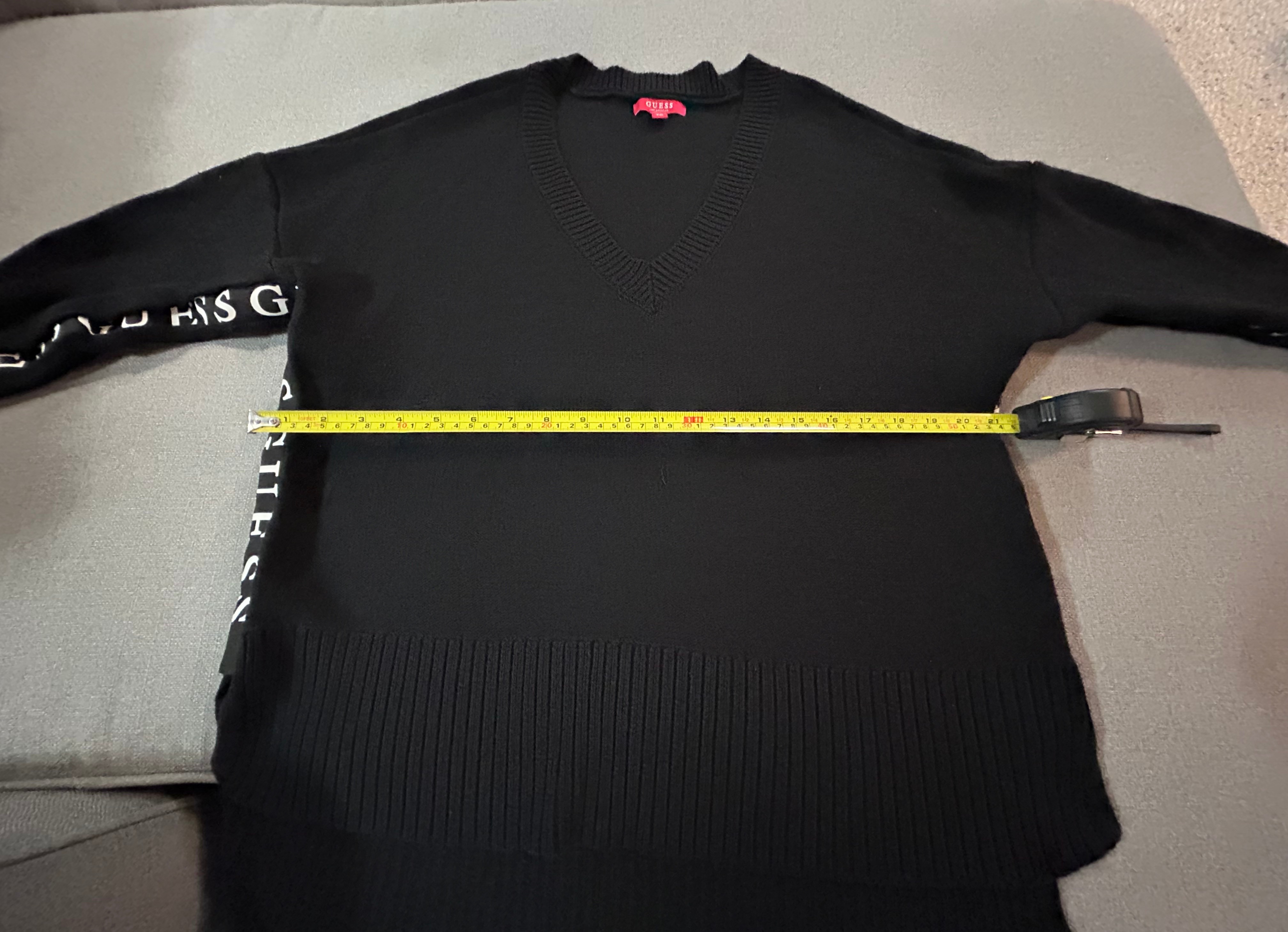 Womans GUESS Black Vneck Sweater XXL - photo 4
