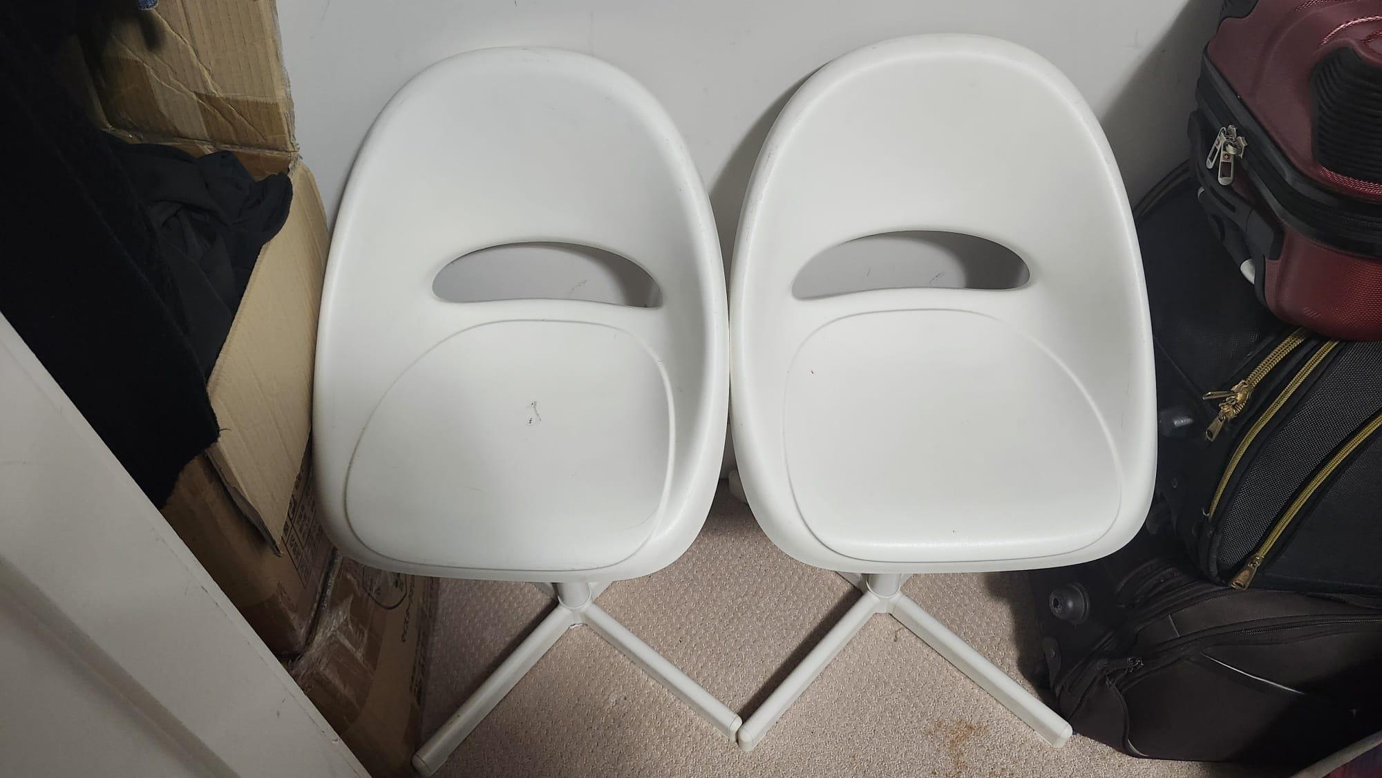 Set of 2 IKEA LOBERGET Junior Desk Chairs – White