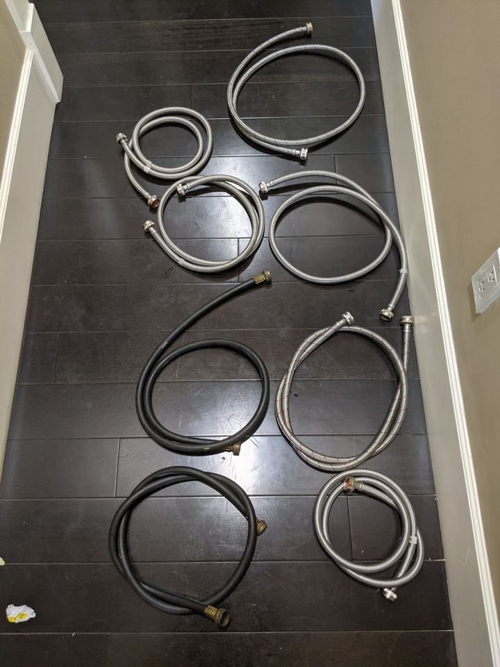 hose for Washing Machine, 5' Stainless Steel water hose,