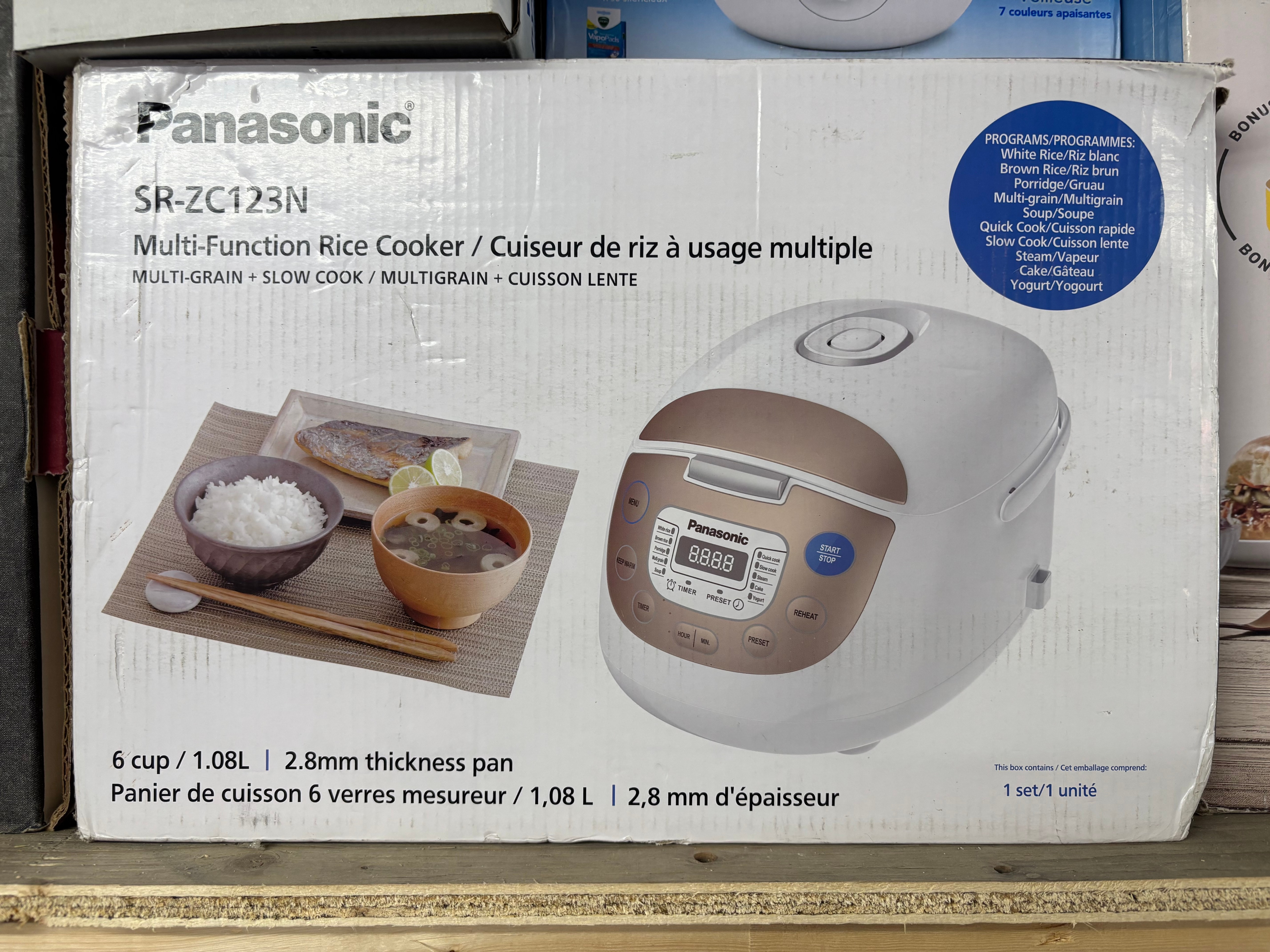 Panasonic 6-Cup Multi-Function Rice Cooker SR-ZC123N