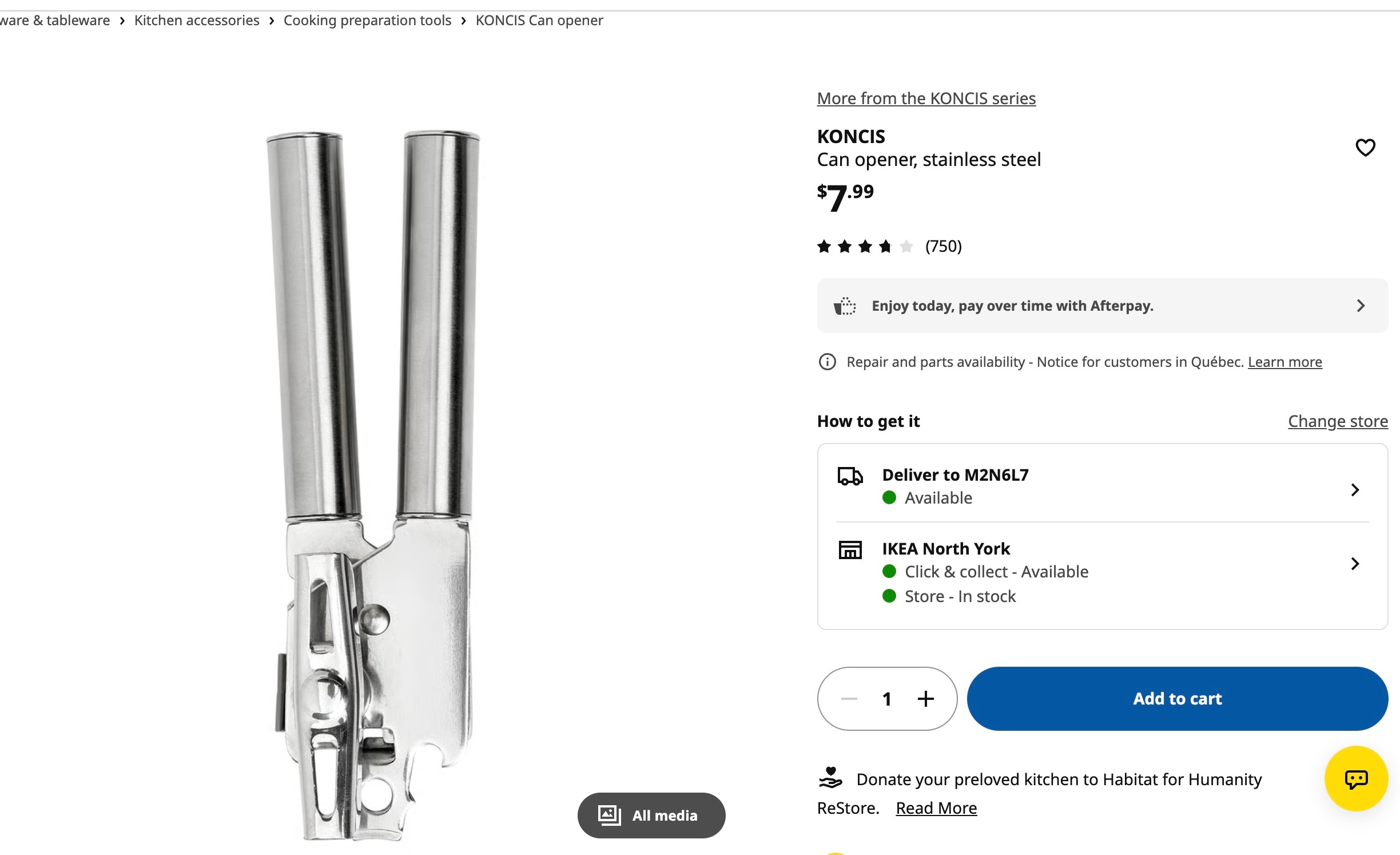 IKEA KONCIS Stainless Steel Can Opener - photo 3