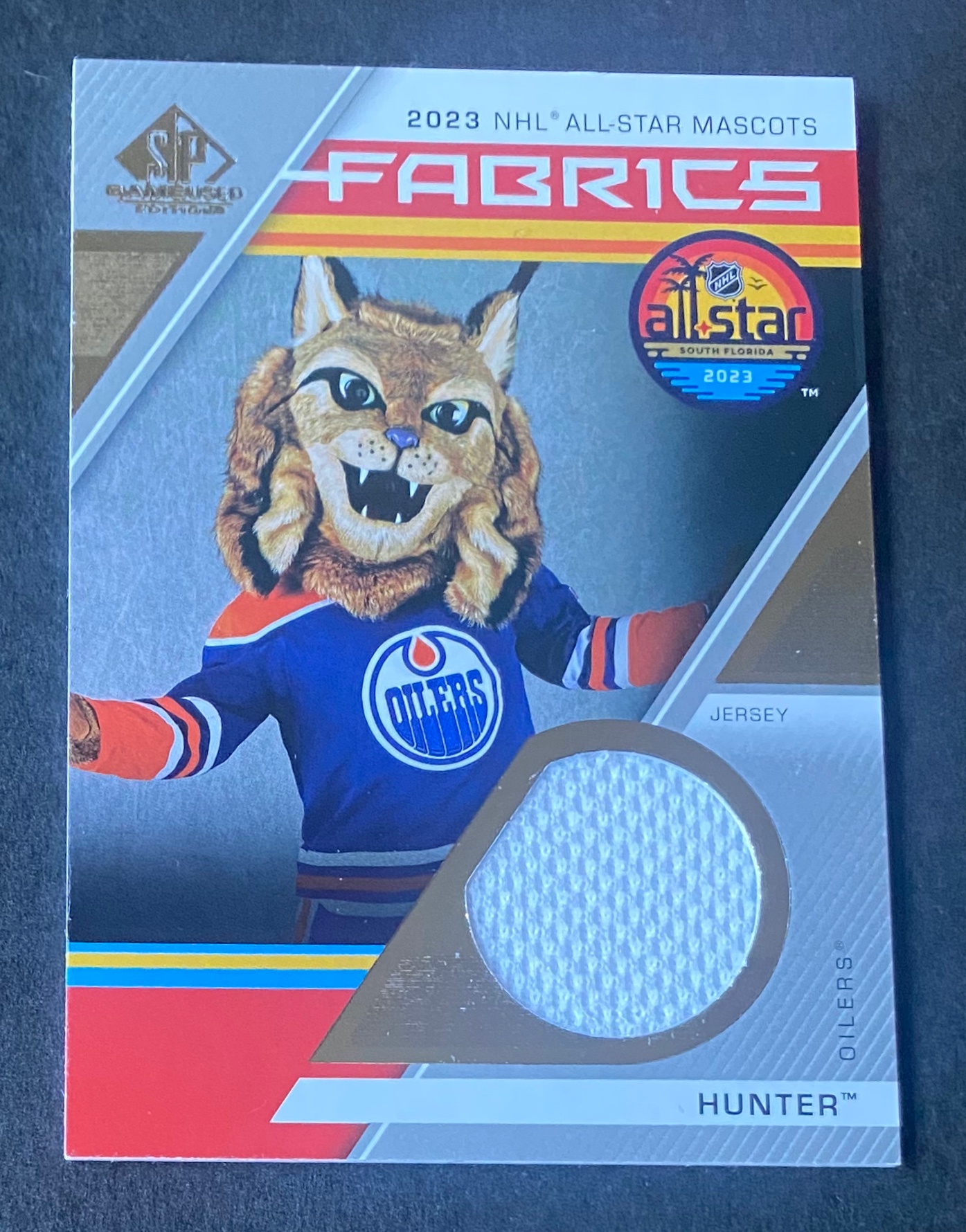 Edmonton Oilers Hunter Mascot Game Used Jersey