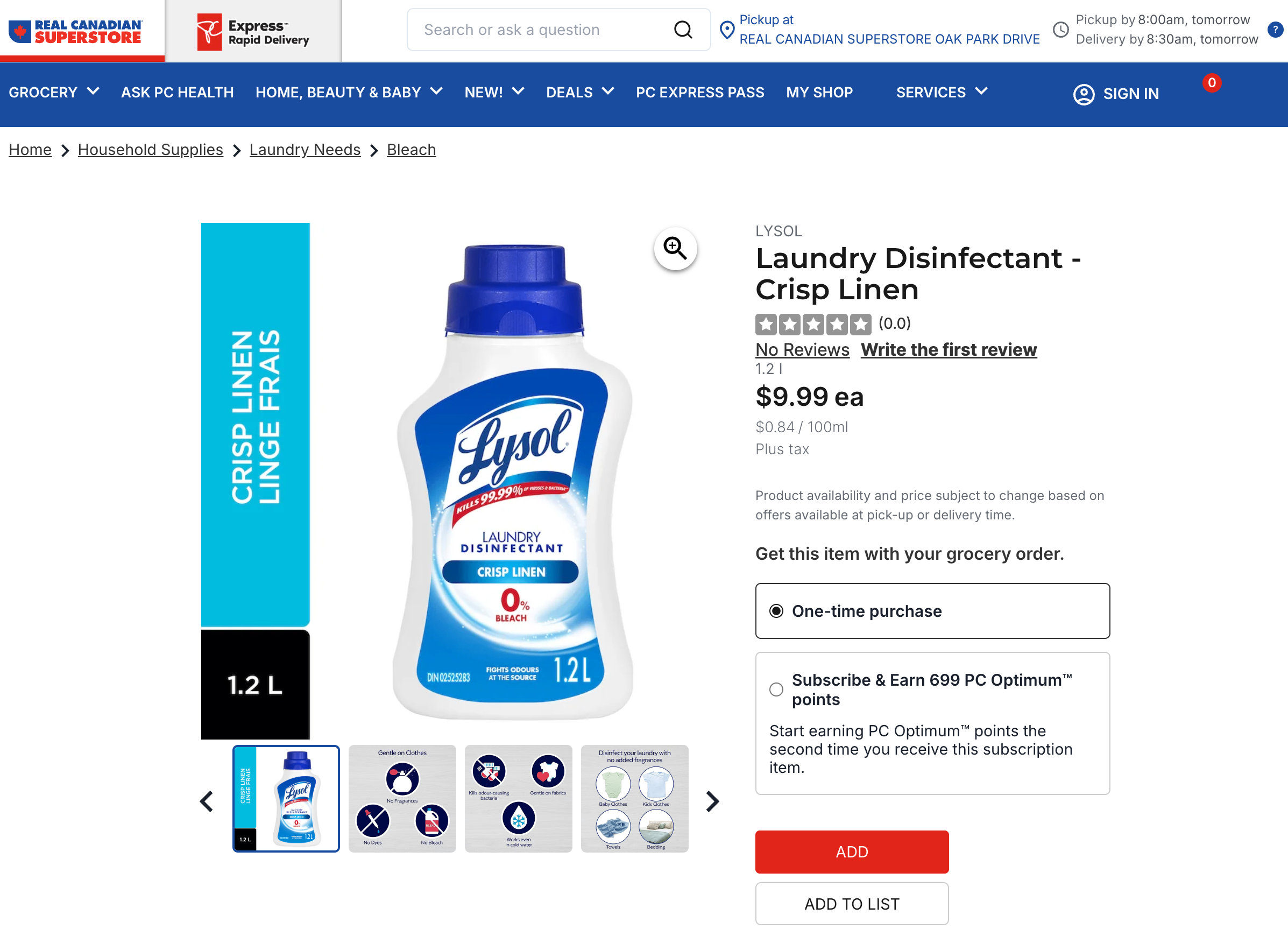 Brand New Lysol Laundry Disinfectant – Crisp Linen, 1.2L - photo 2
