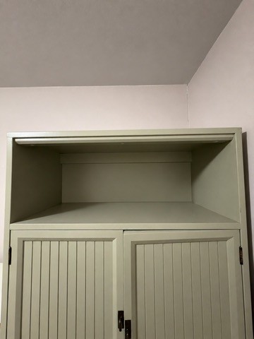 Tall Wood Storage Cabinet / Hutch with 3 Drawers - $100 - photo 5