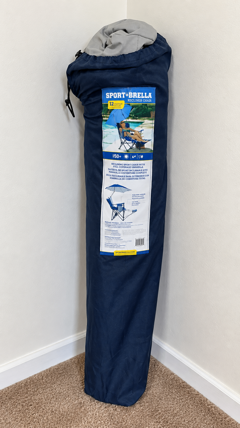 Sport-Brella 3-Position Recliner Chair w/ UPF 50+ Umbrella - photo 5