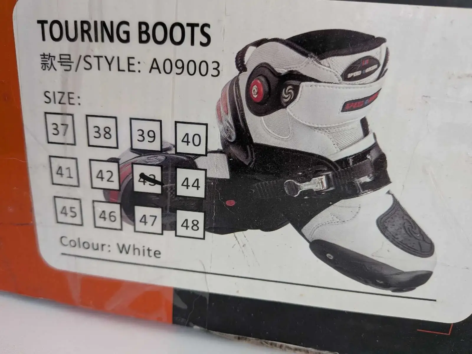 Riding Tribe Motorcycle Touring Boots - White Size 9 - photo 4