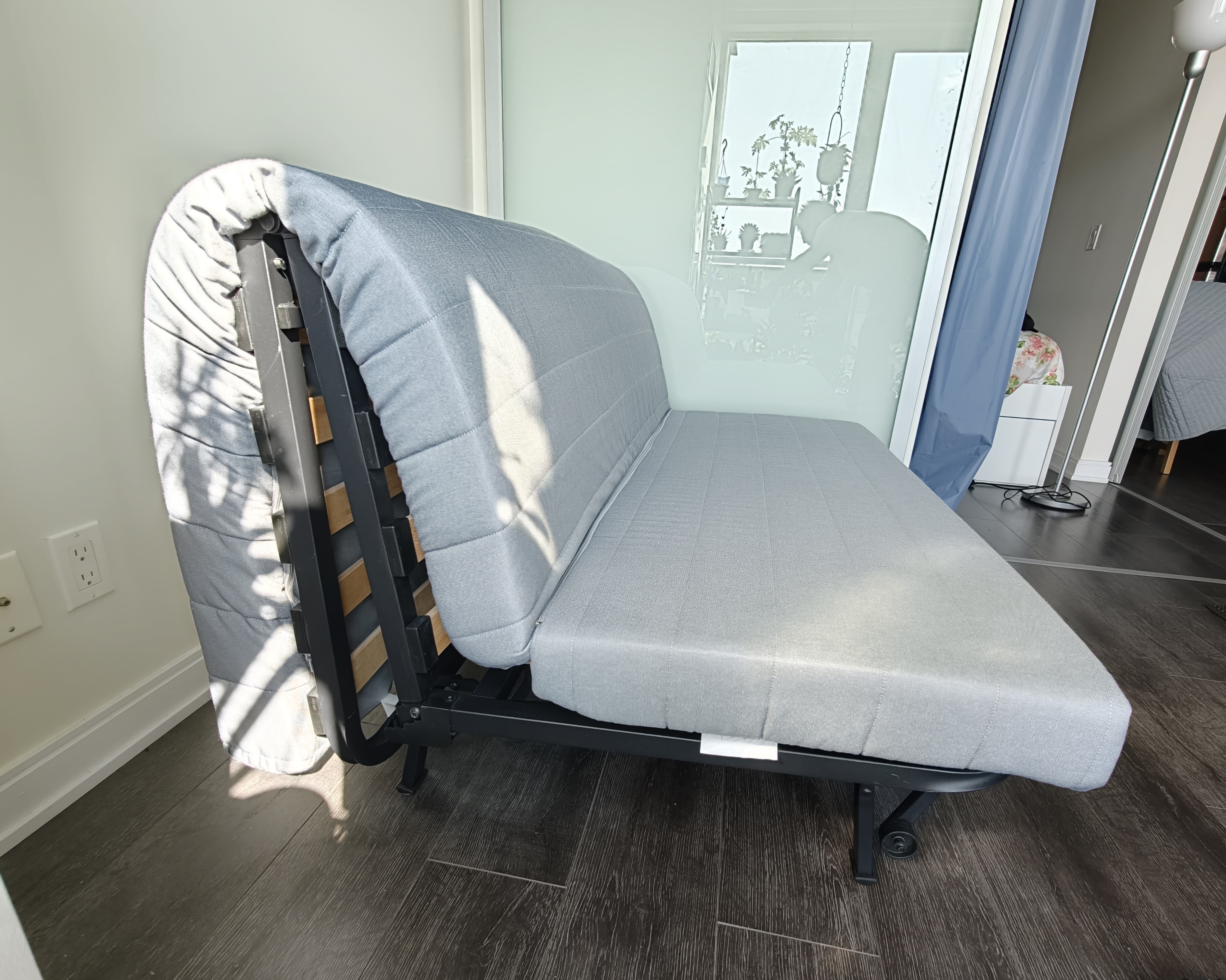 IKEA Sofa Bed Like New with Grey Cover - photo 5