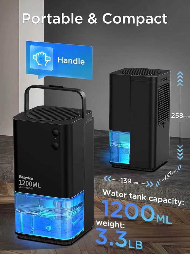1200ML Dehumidifier, 450 sq ft, Ultra Quiet, Auto Shut-Off (New) - photo 2