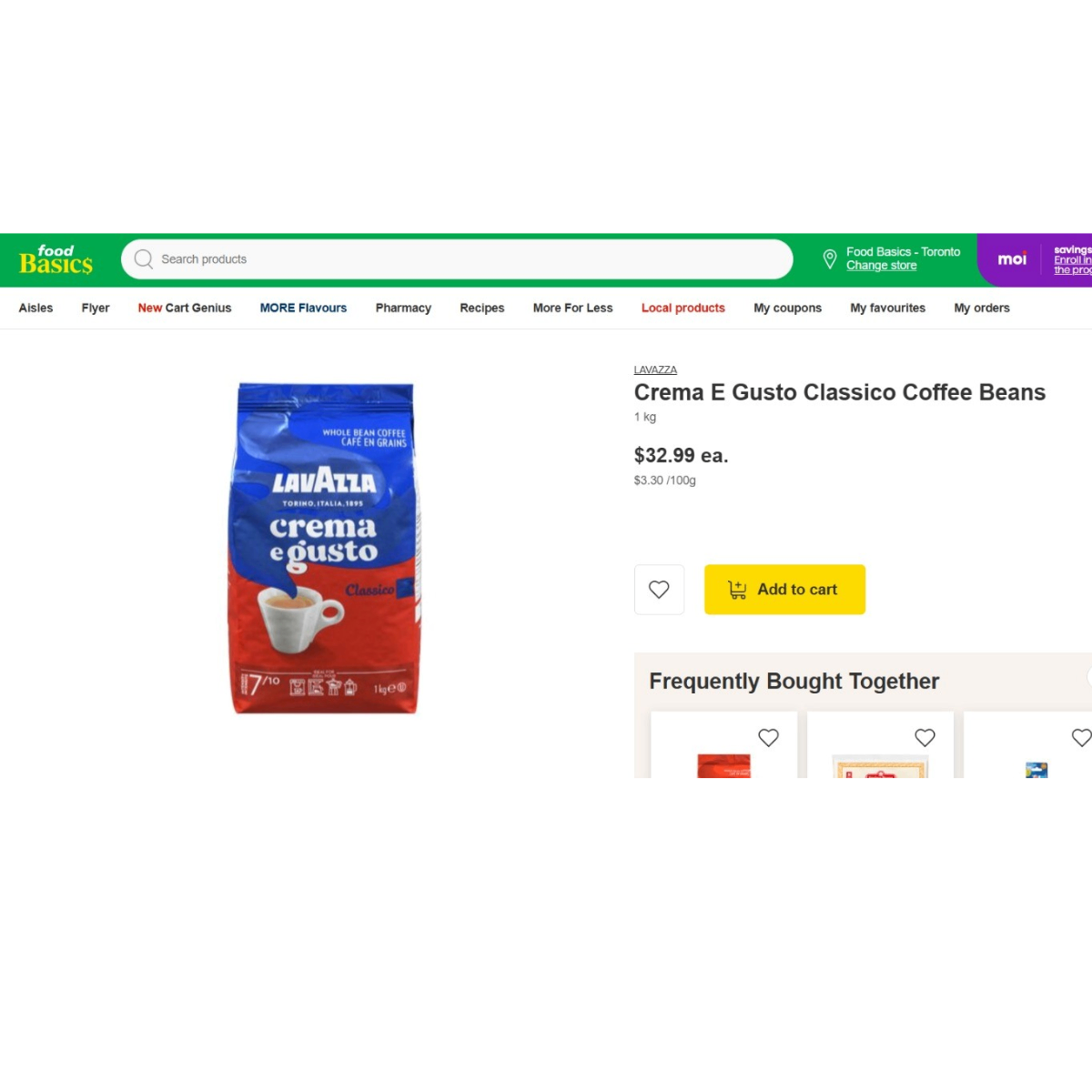 Store Price $32 EACH | 1 kg Lavazza whole bean coffee - photo 2