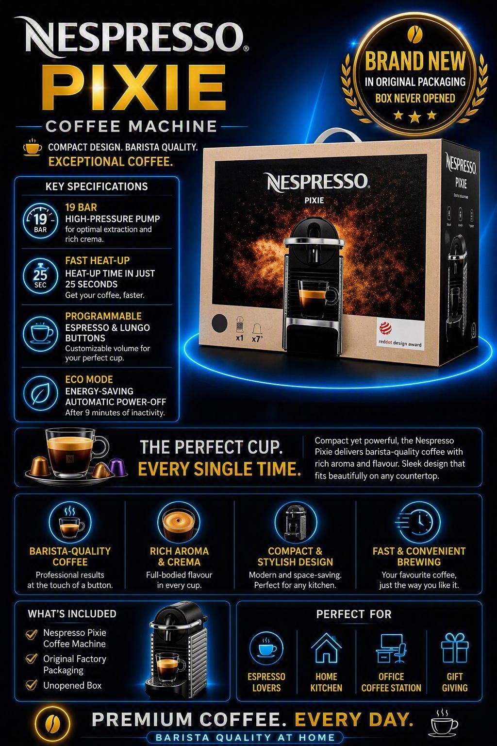 Nespresso Pixie Coffee Machine