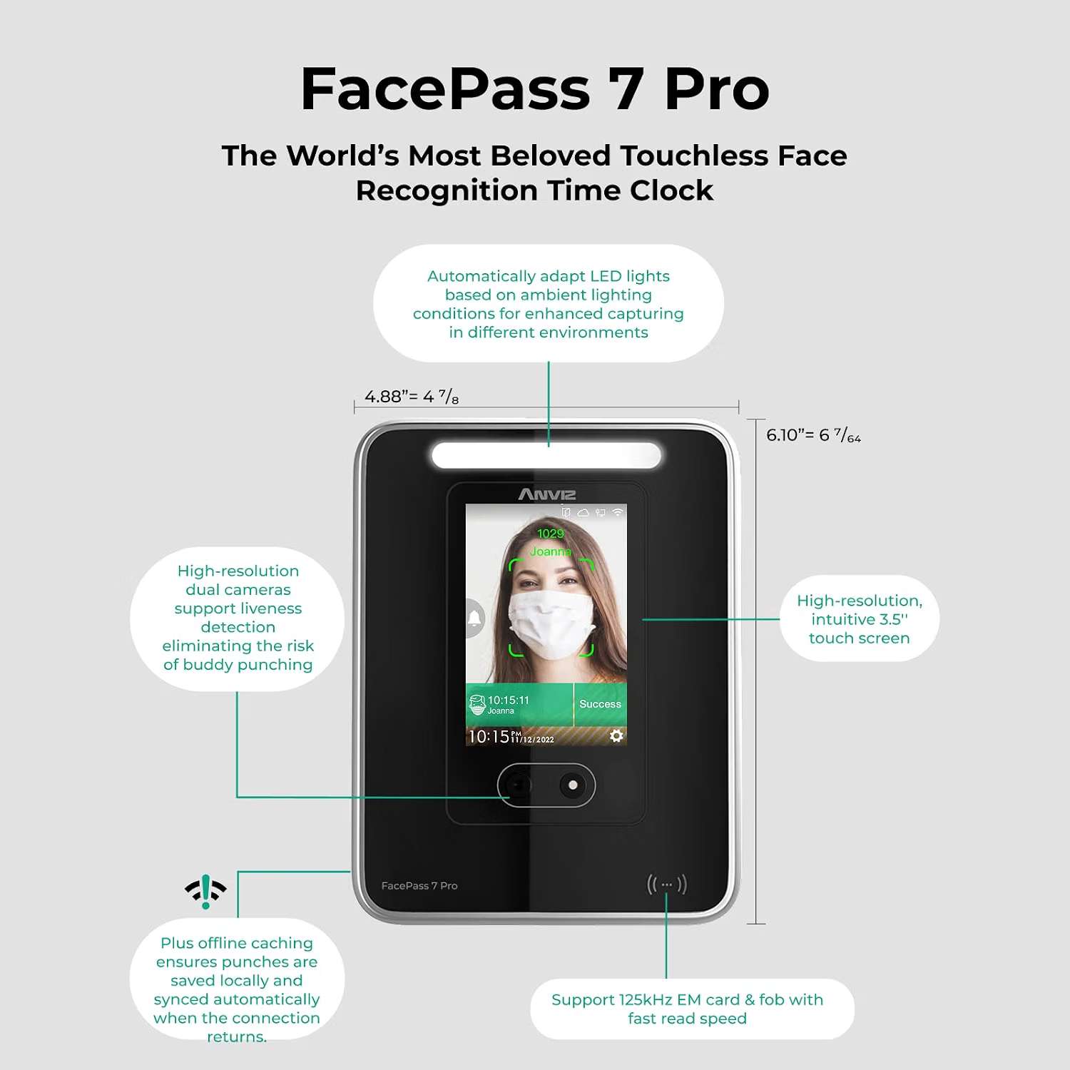 New FacePass 7 Pro Face Time Clock  For Sale - photo 5
