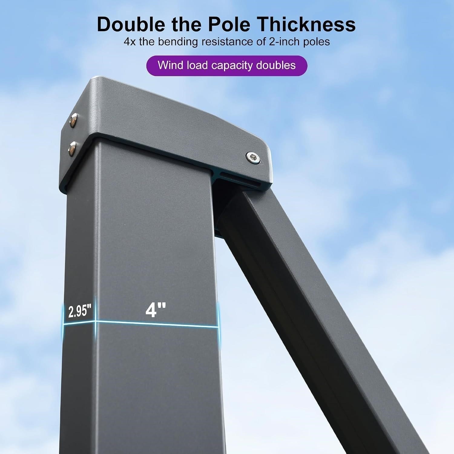 Black Cantilever Patio Umbrella - photo 4