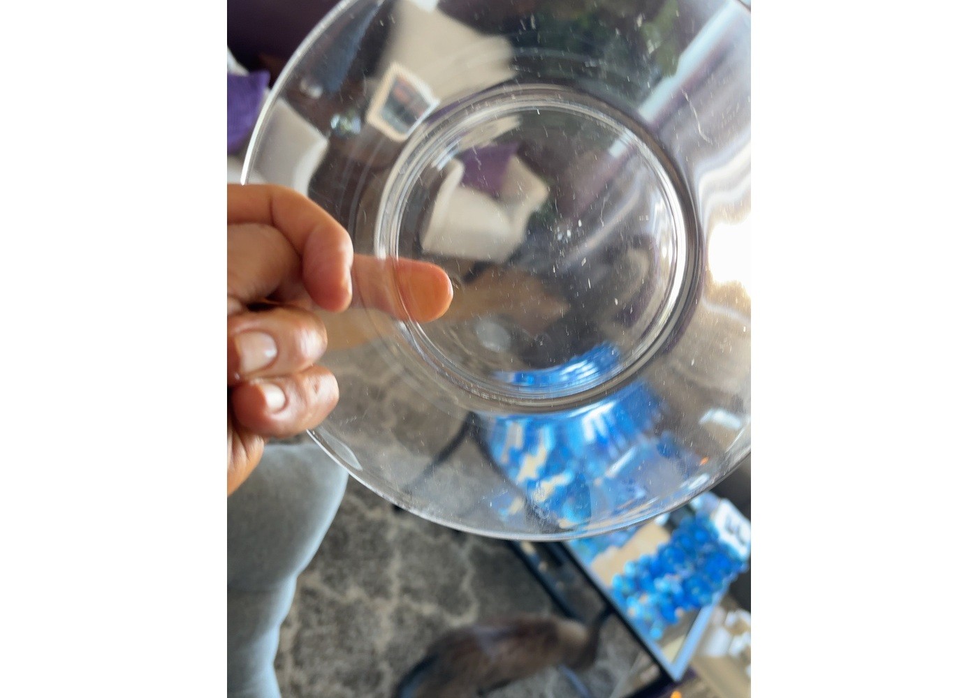 Set of 6 Clear Plain Rim Dessert Plates
