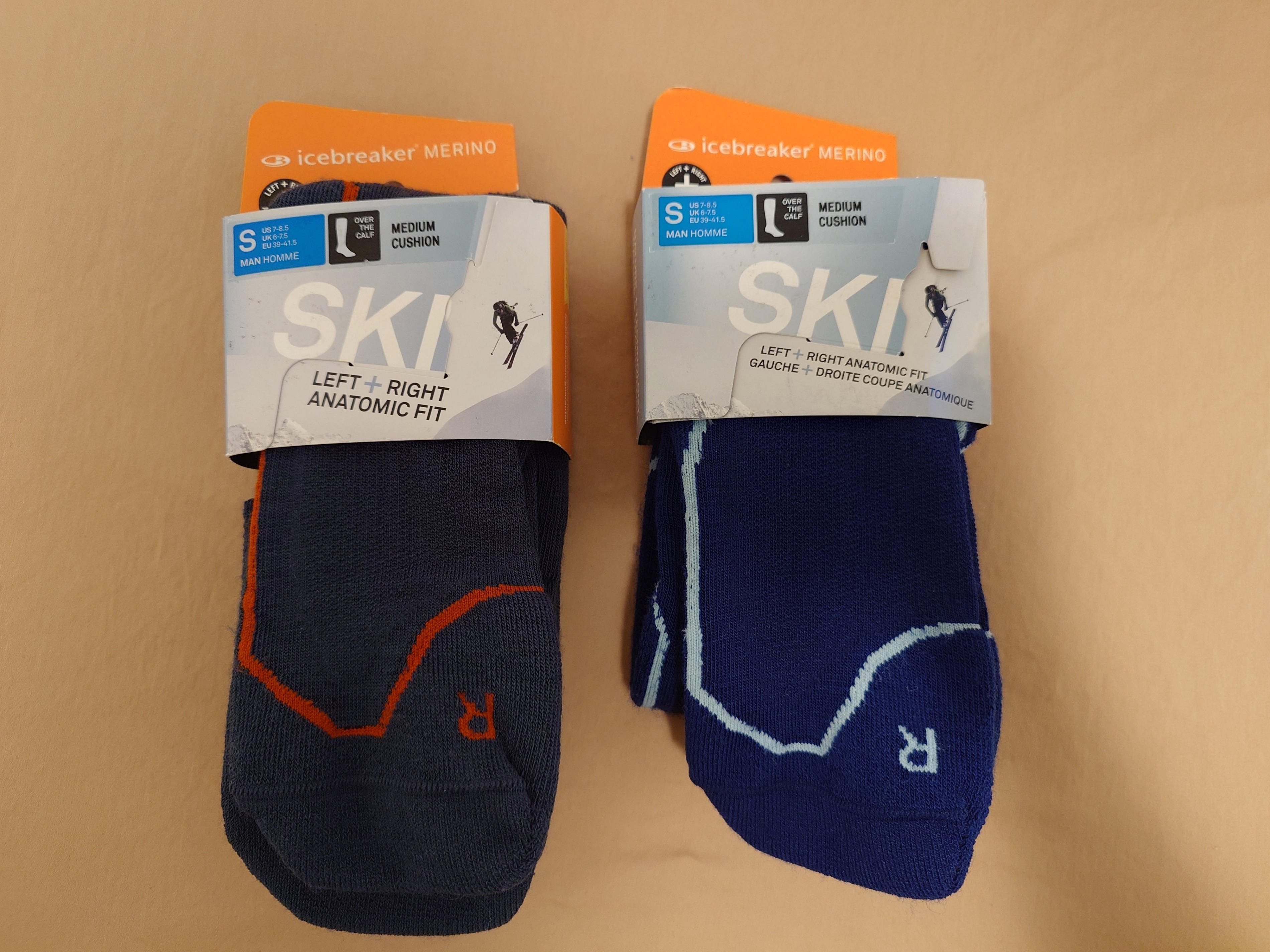 Ski Socks Merino Wool Icebreaker Men Size S (7-8.5)