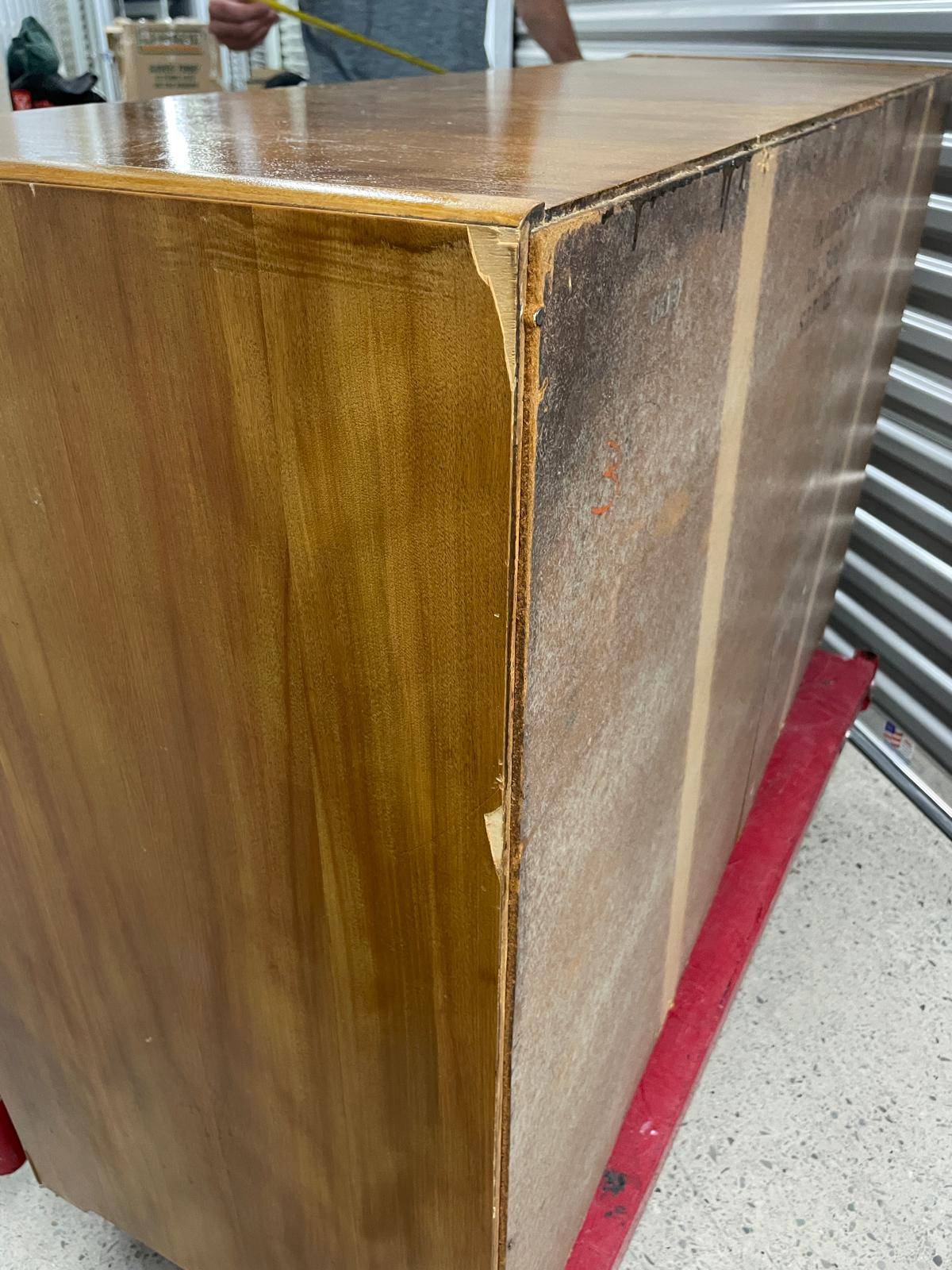 Vintage Art Deco Waterfall Double Dresser | 1930s Burl Wood - photo 4