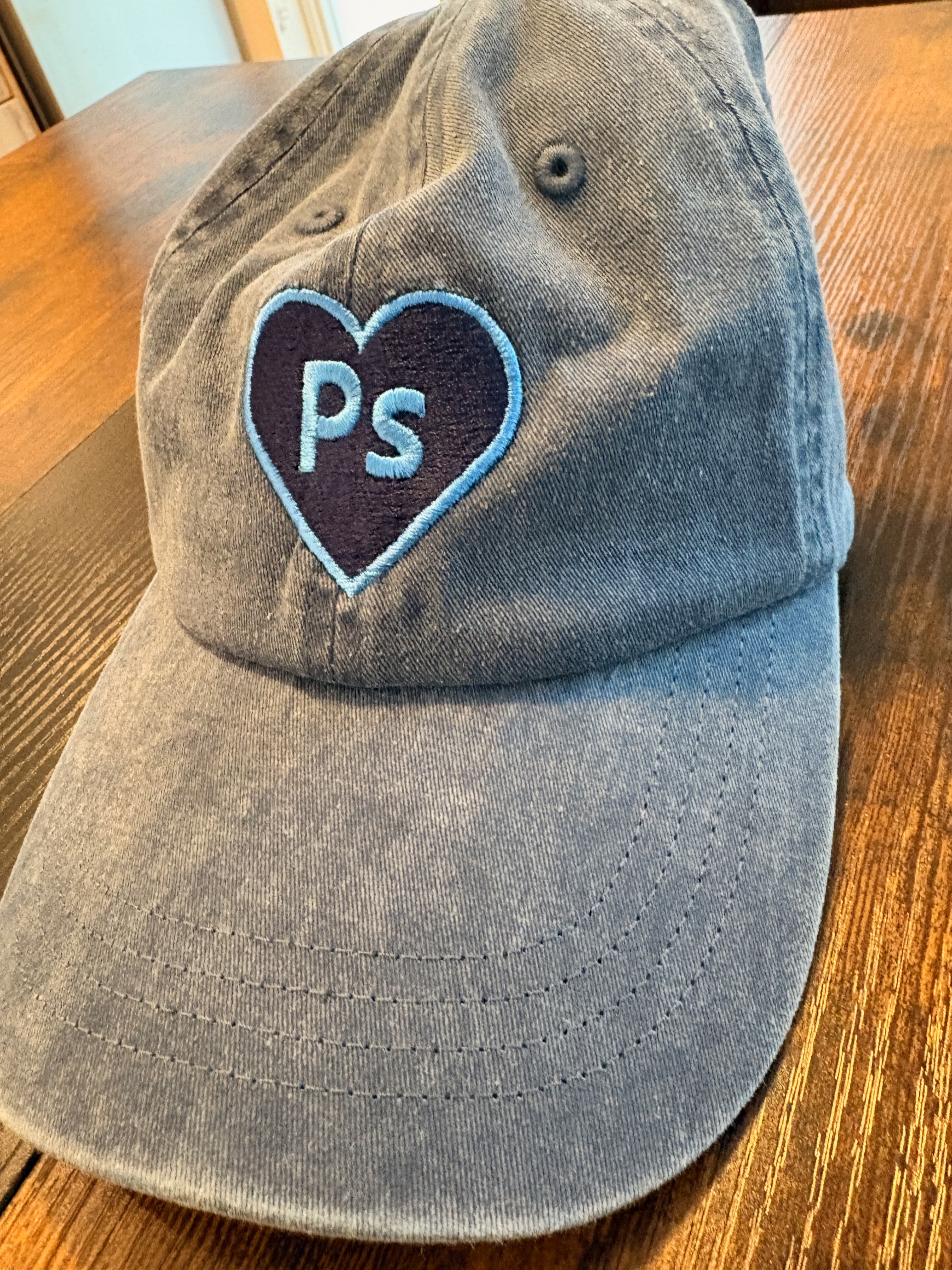 Adobe Photoshop Denim Cap – Embroidered Ps Heart – New - photo 3