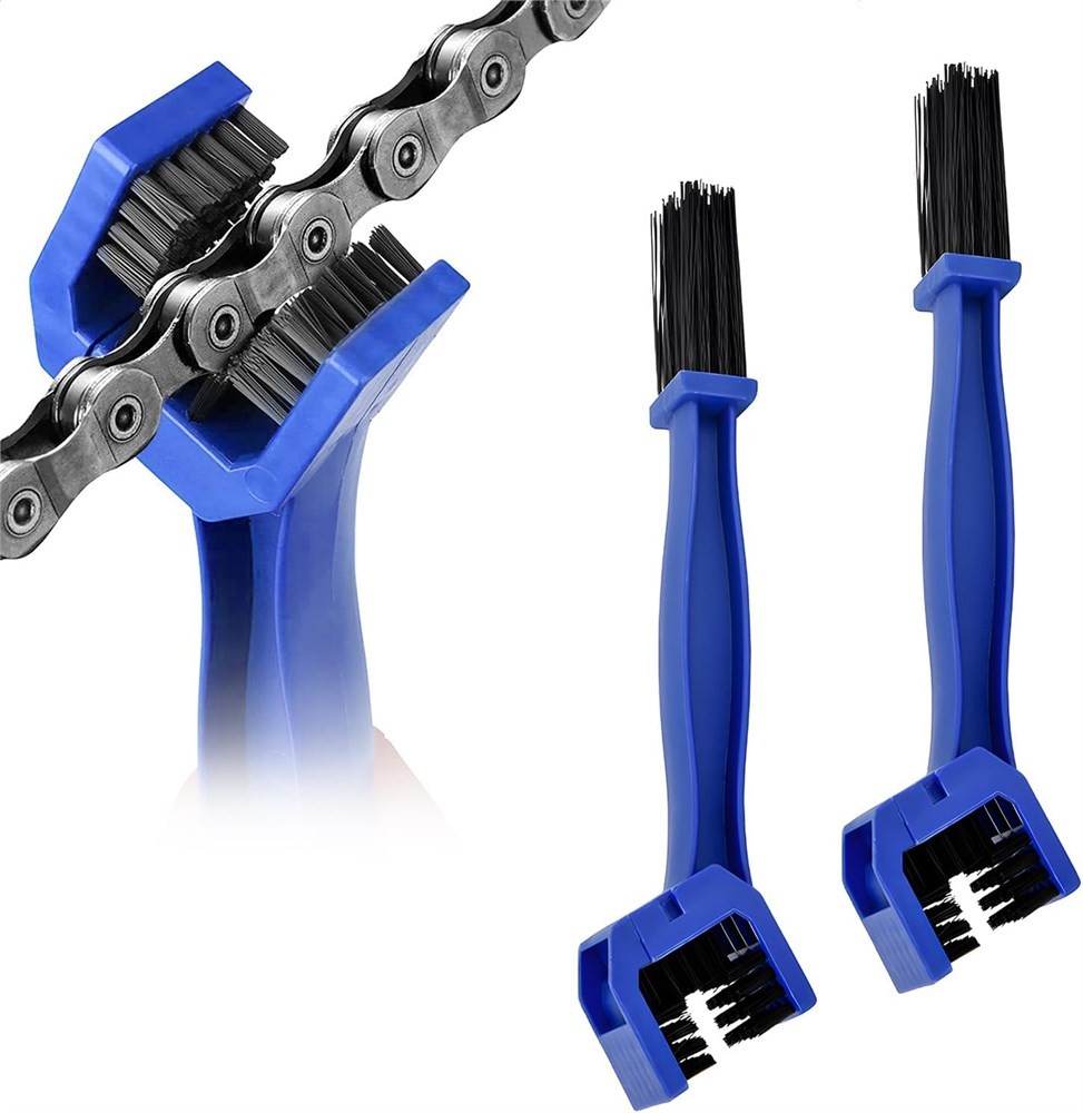 Dickno 2PCS Motorcycle & Bicycle Chain Cleaning Brushes