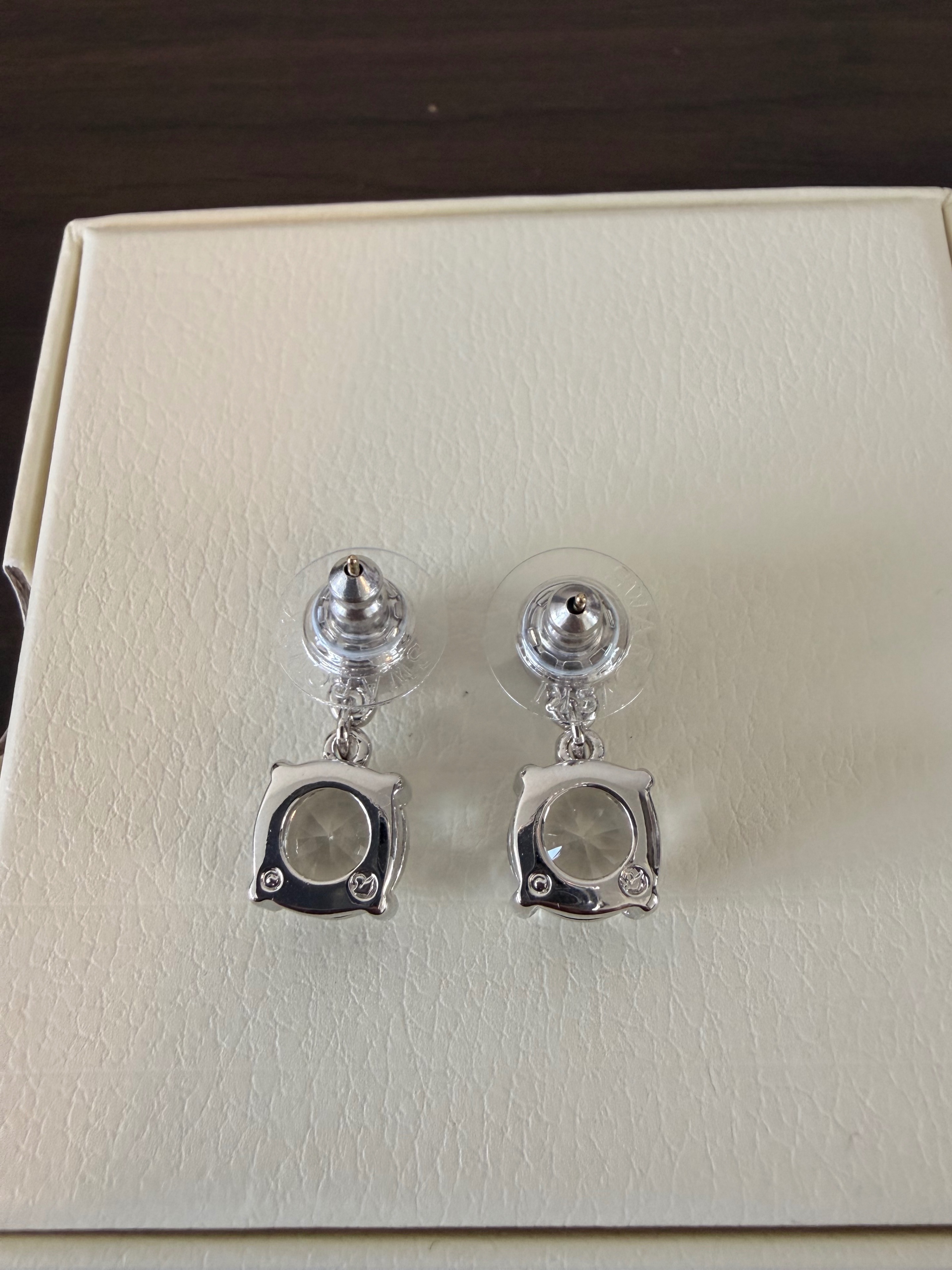 Swarovski Two-Stone Round Drop Earrings - photo 4