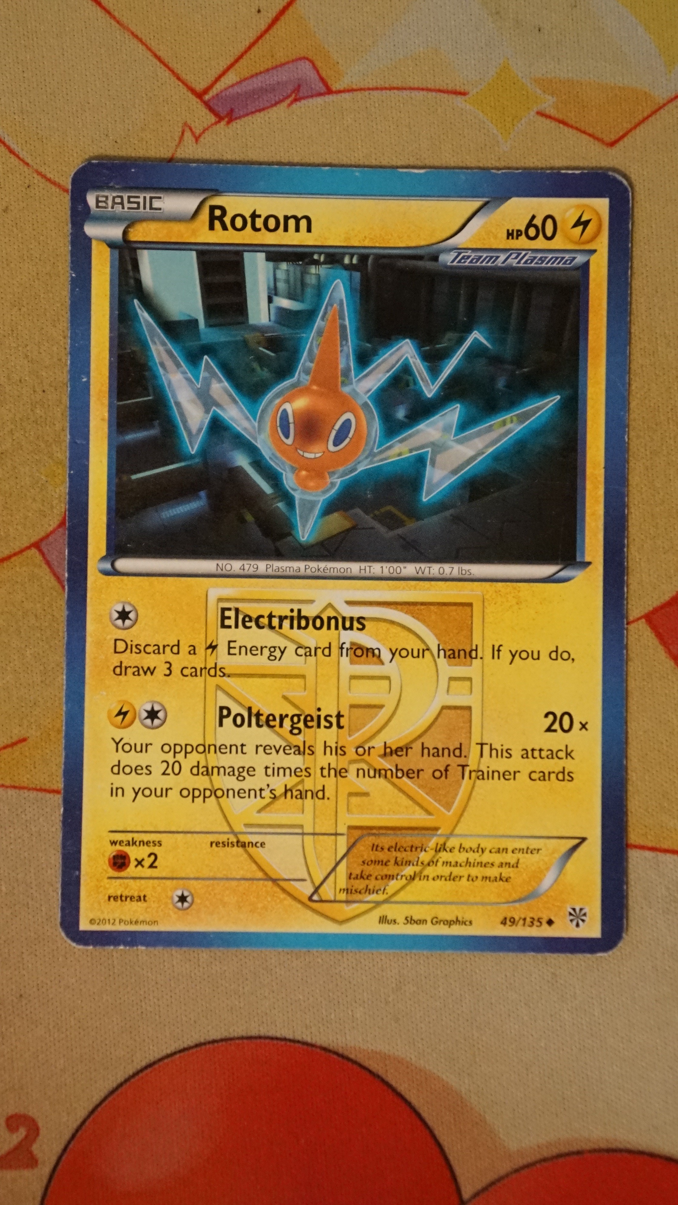 Pokemon Rotom 49/135 Plasma Storm MP - photo 3