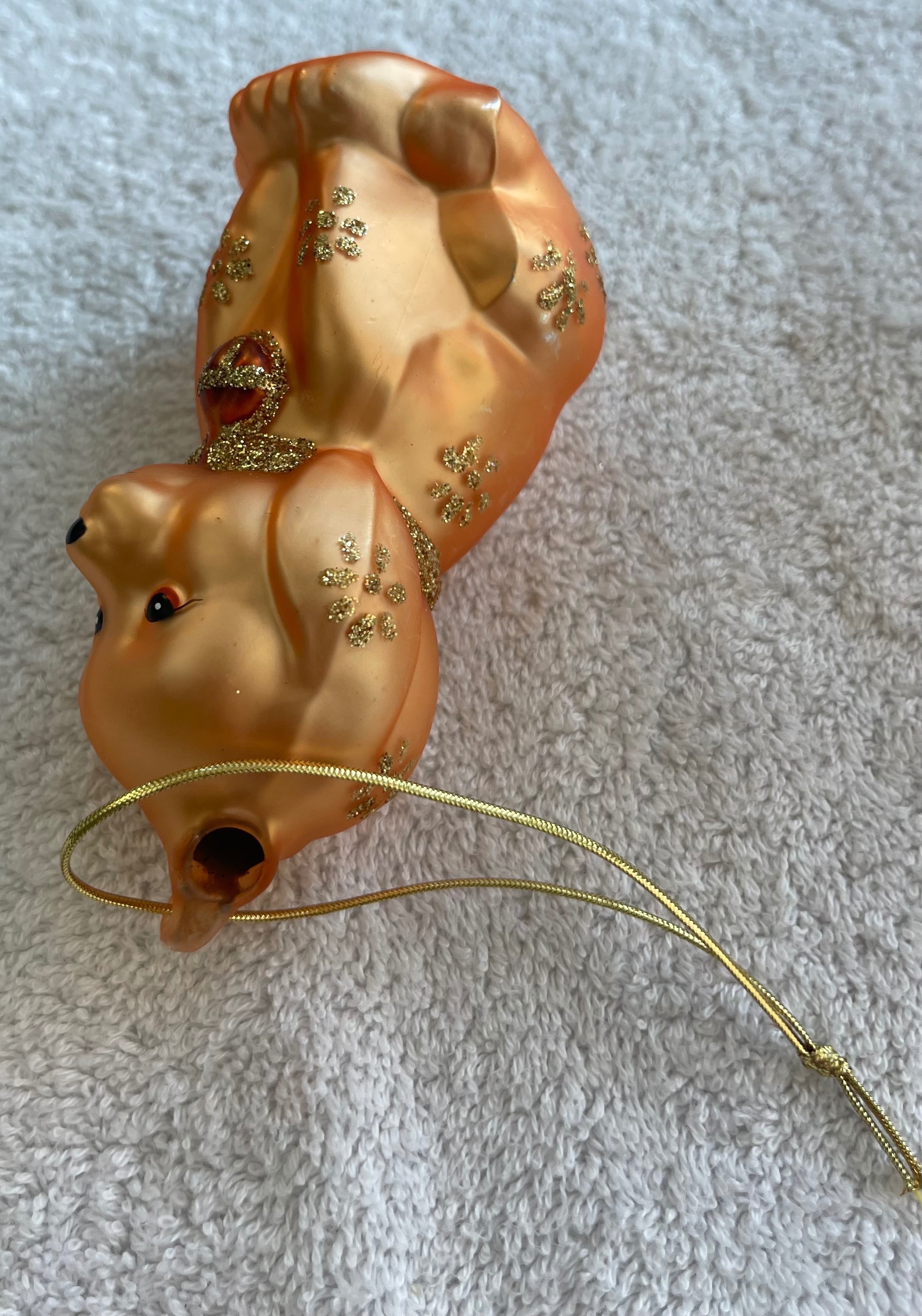Vintage 1998 Hand-Blown Glass Dog Ornament - photo 3