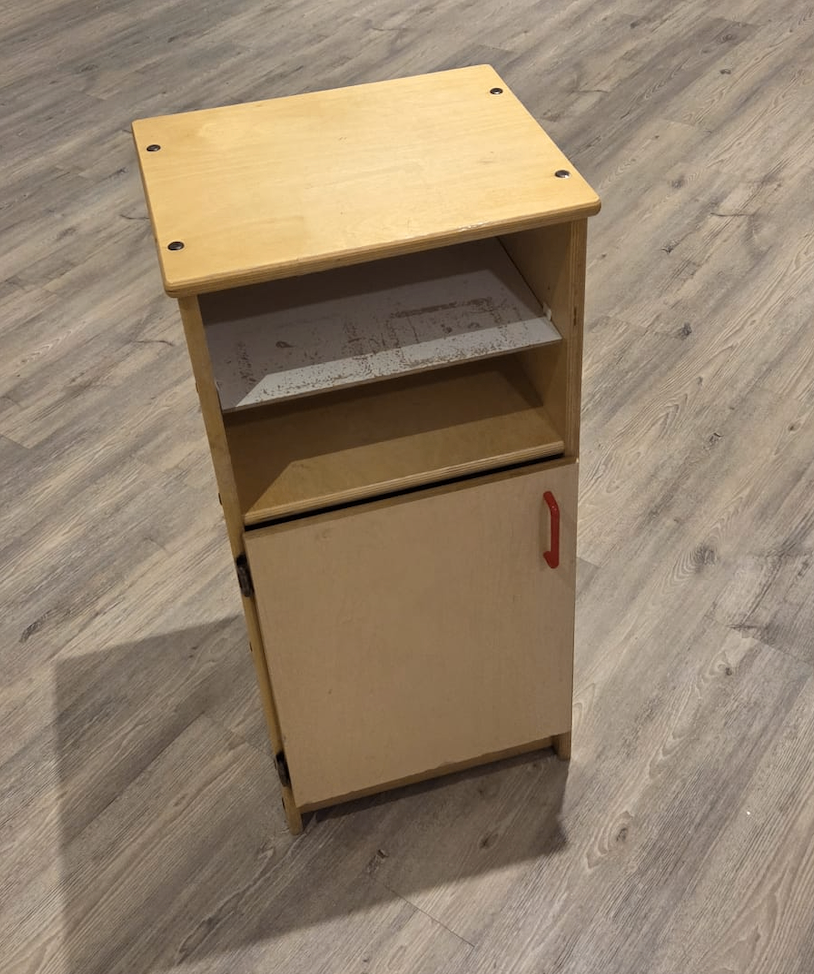 Wooden Dramatic-Play Refrigerator for Preschool or Daycare