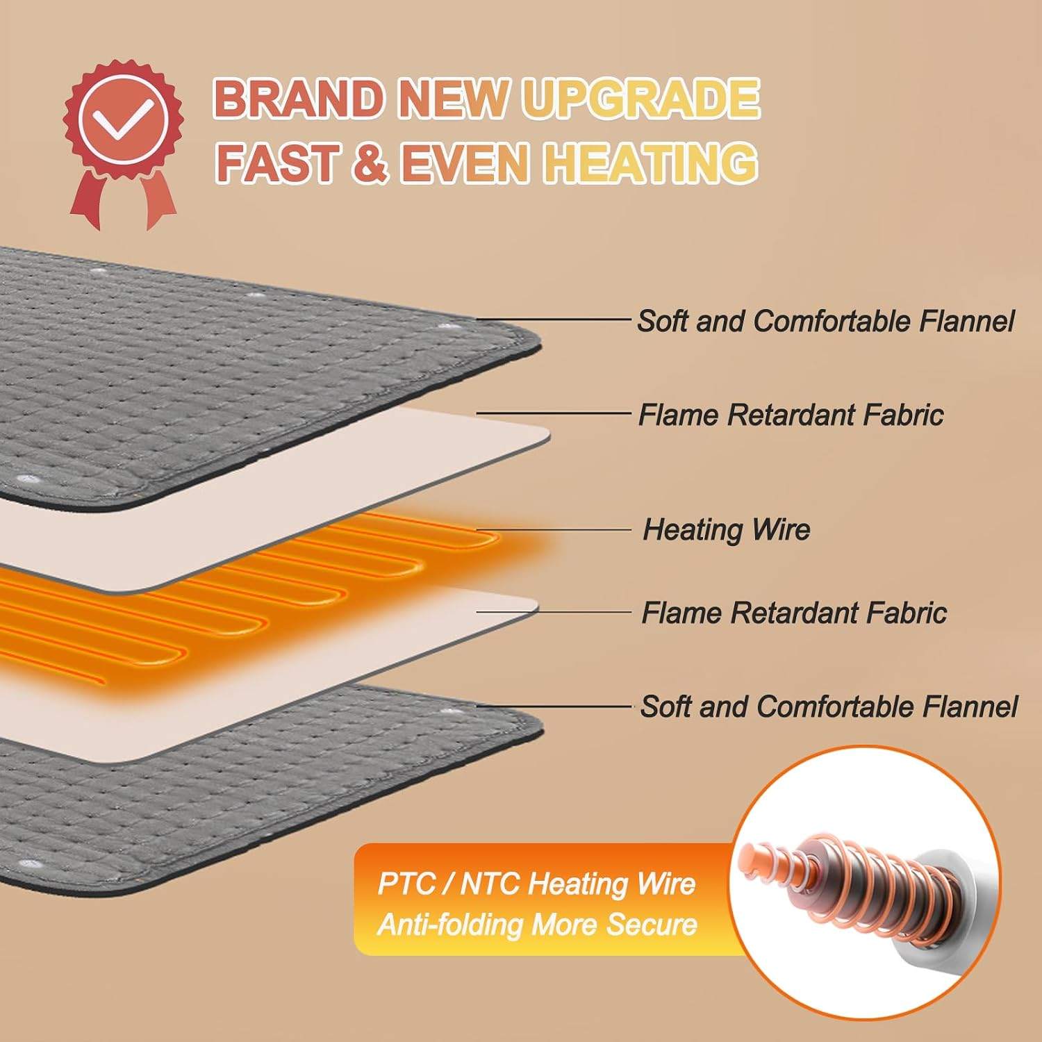 Large Electric Heating Pad  (Grey) - photo 3