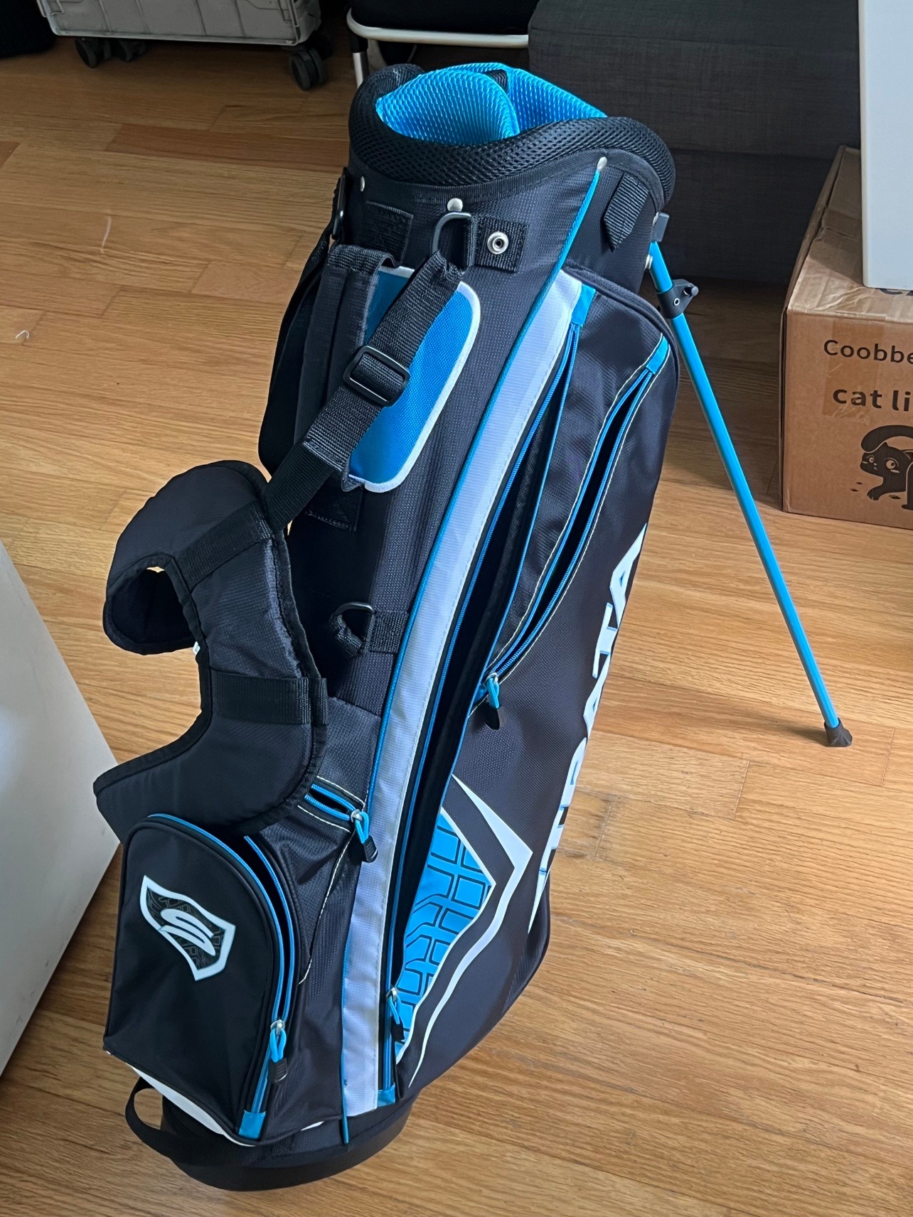 Strata Golf Stand Bag - Brand New (Black/Blue)