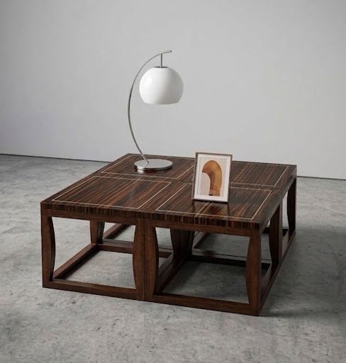 Vintage Macassar Ebony & Brass Modular Tables - photo 2