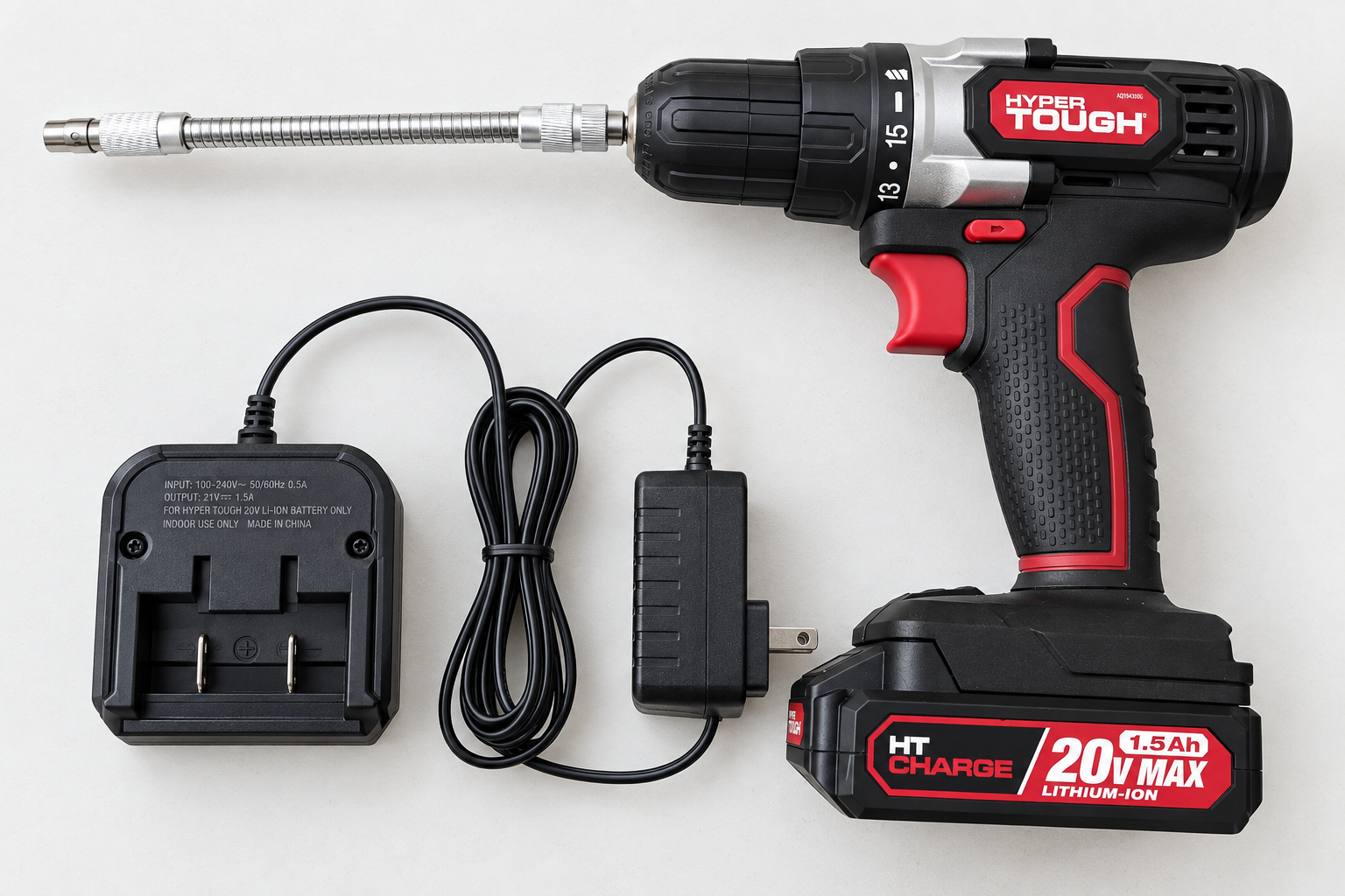 Hyper Tough 20V Max Cordless Drill Driver Kit