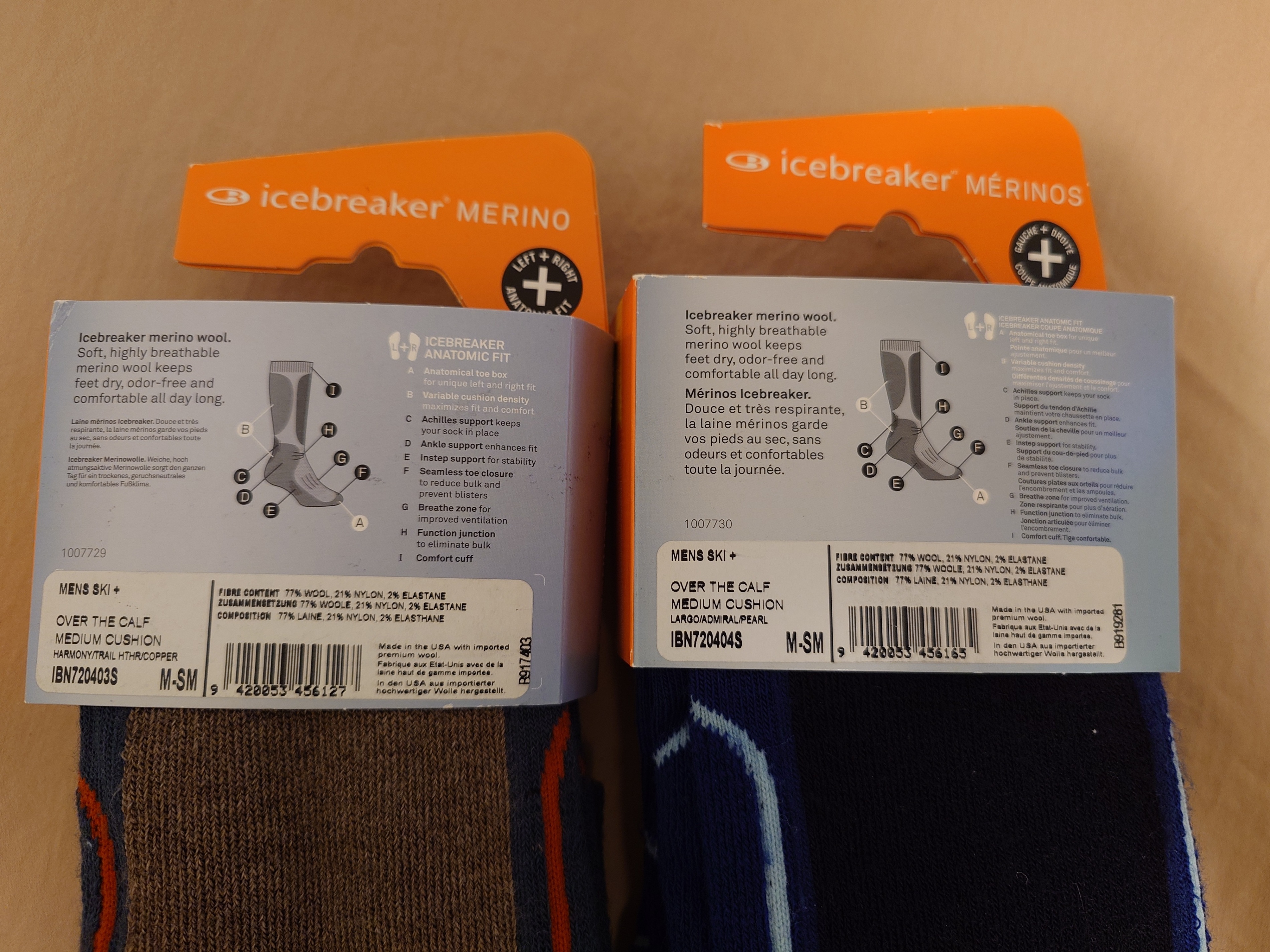 Ski Socks Merino Wool Icebreaker Men Size S (7-8.5) - photo 3