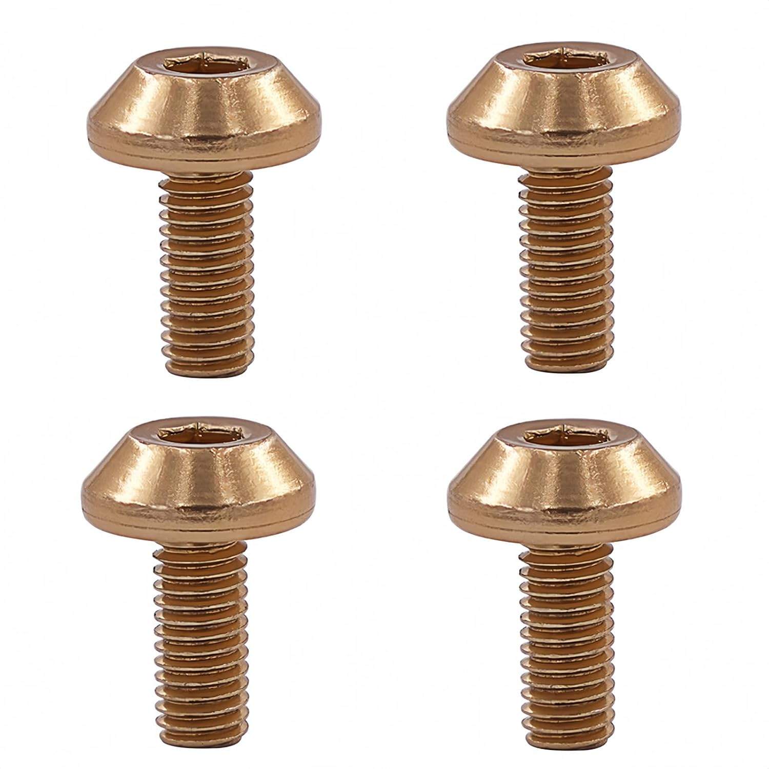 Titanium M5 x 12mm Bicycle Bottle Cage Bolts – Bronze – 4PCS