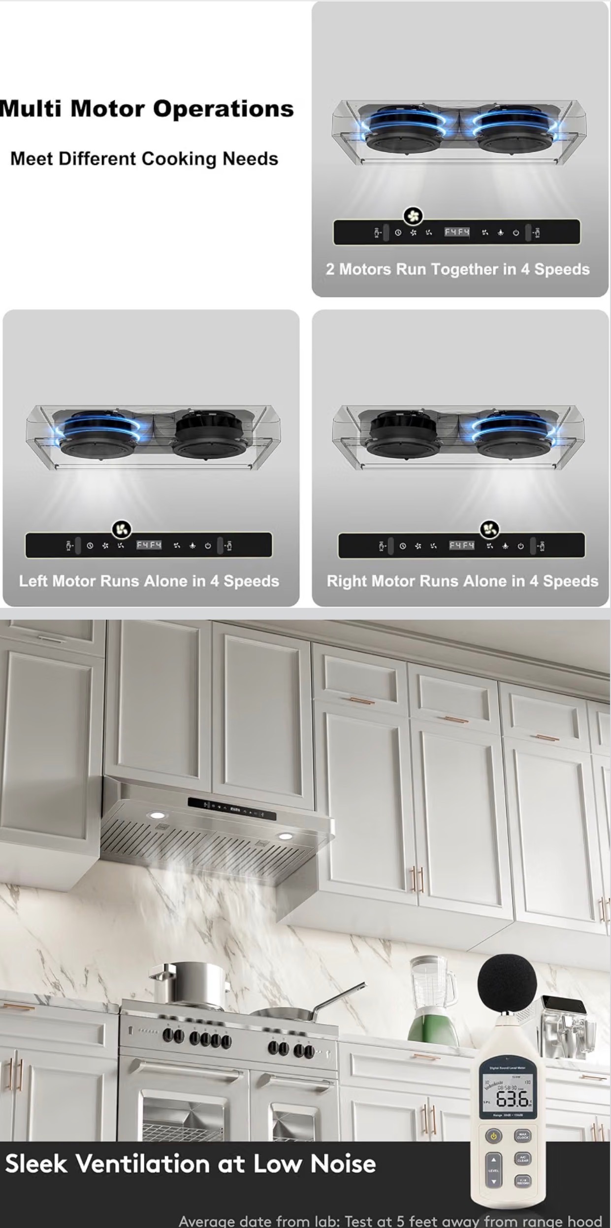 NEW: Range Hood Stainless Steel 30" Touch Control Top/Rear Vents - photo 3