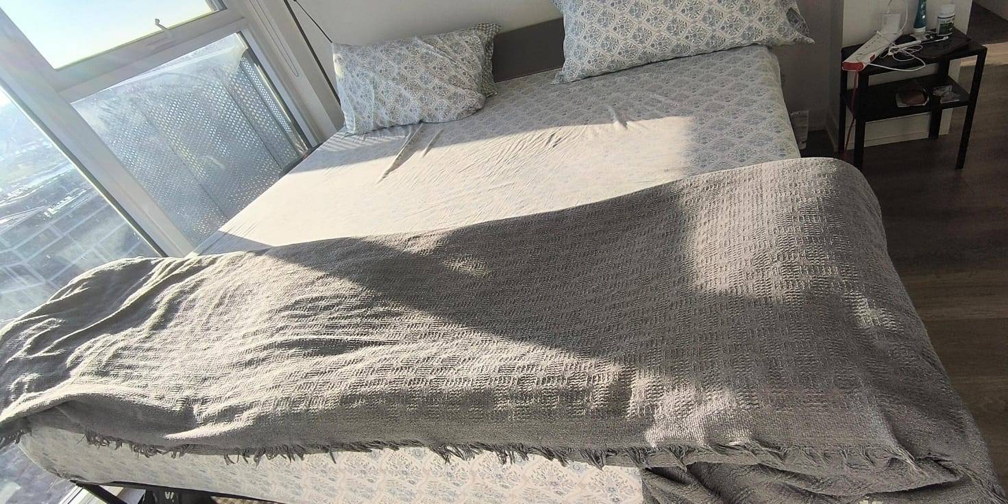 Metal Bed Frame with Mattress - photo 2