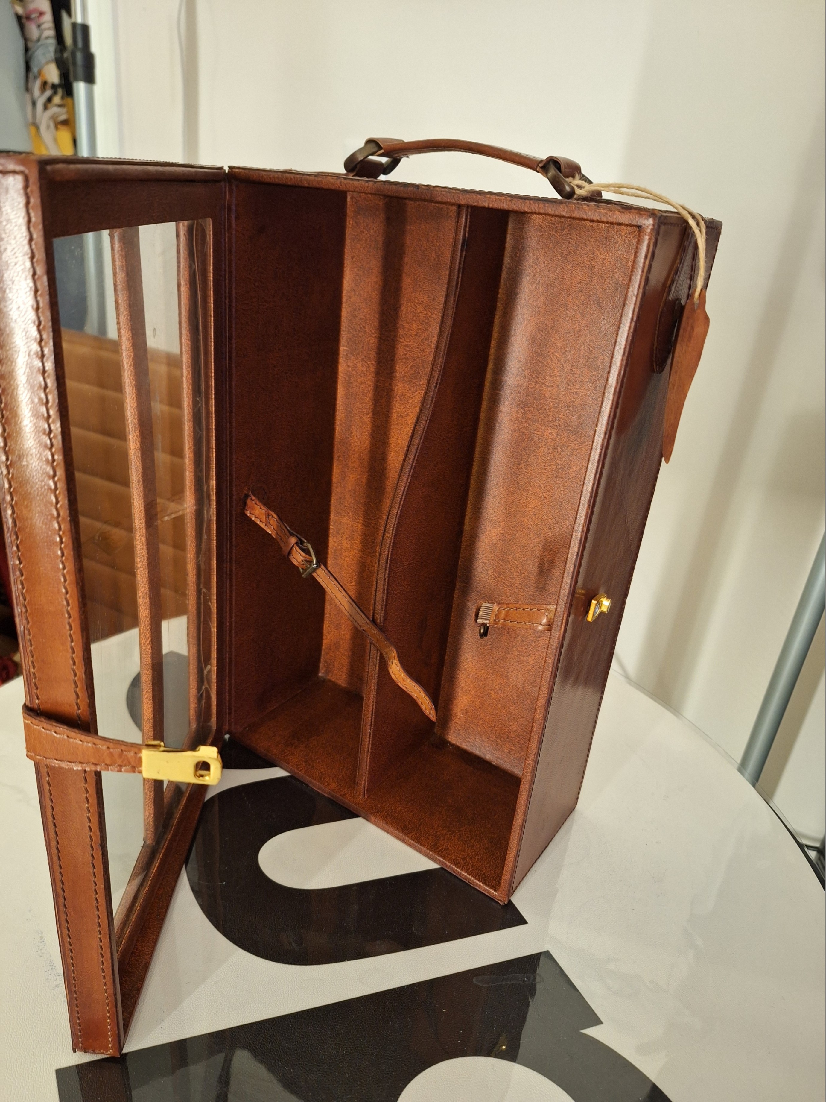 Genuine Leather Wine Carrier Case - photo 2