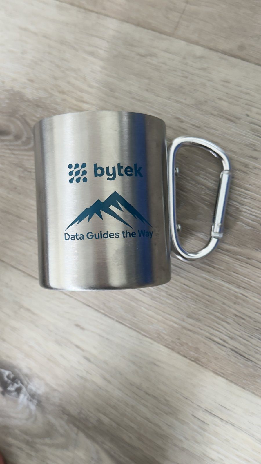Stainless Steel Camping Mug with Carabiner Handle – bytek - photo 2