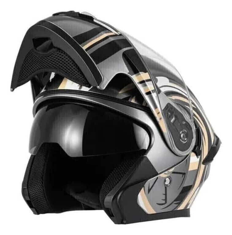 New VCAN VX28 Full Face Flip-Up Motorcycle Helmet ECE & DOT, L