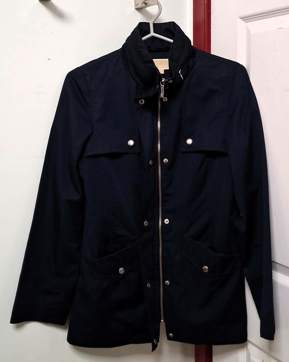 Michael Kors Black Hooded Utility Anorak Jacket Coat Excellent - photo 2
