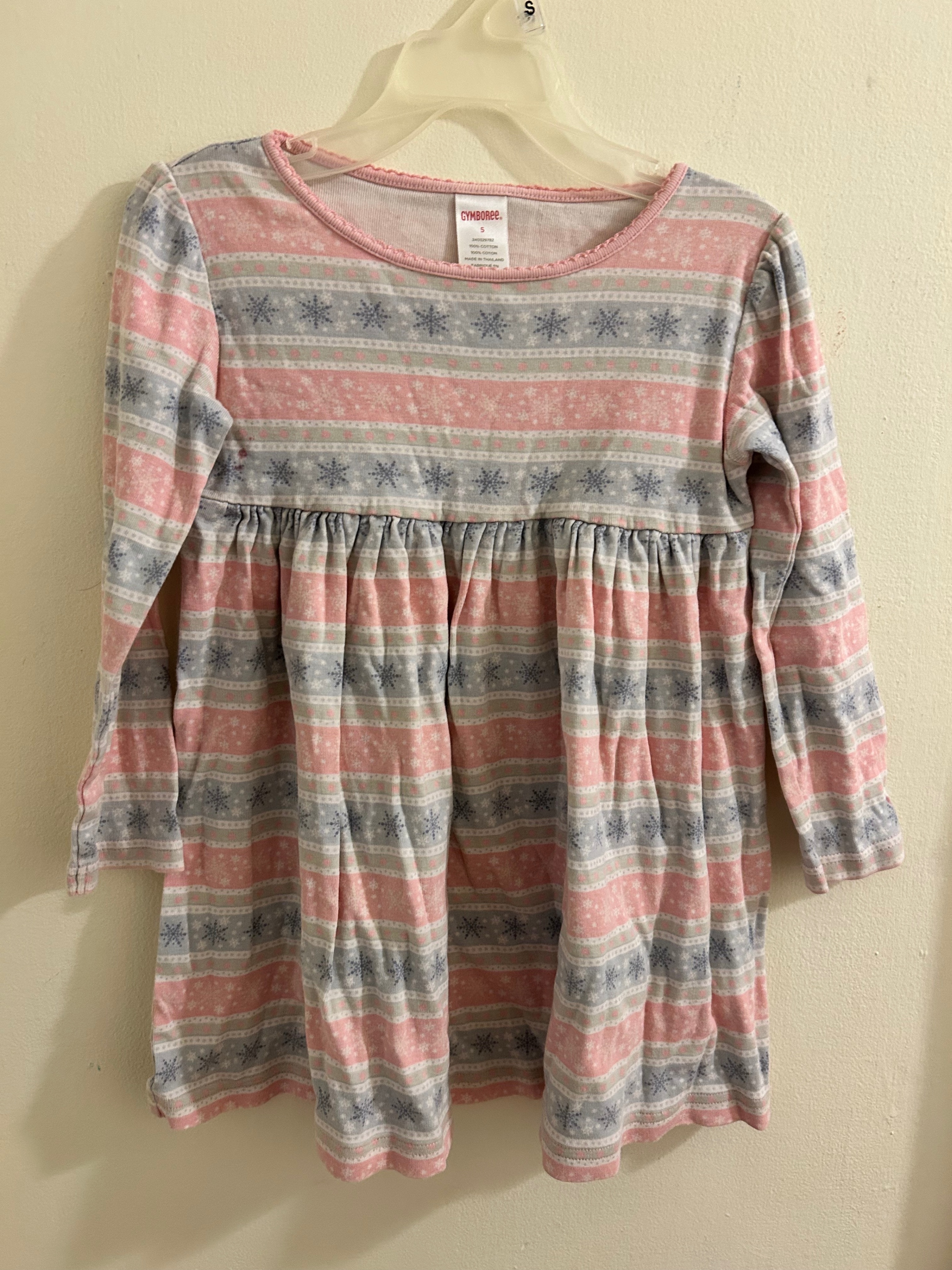 Gymboree long-sleeve snowflake dress size 5